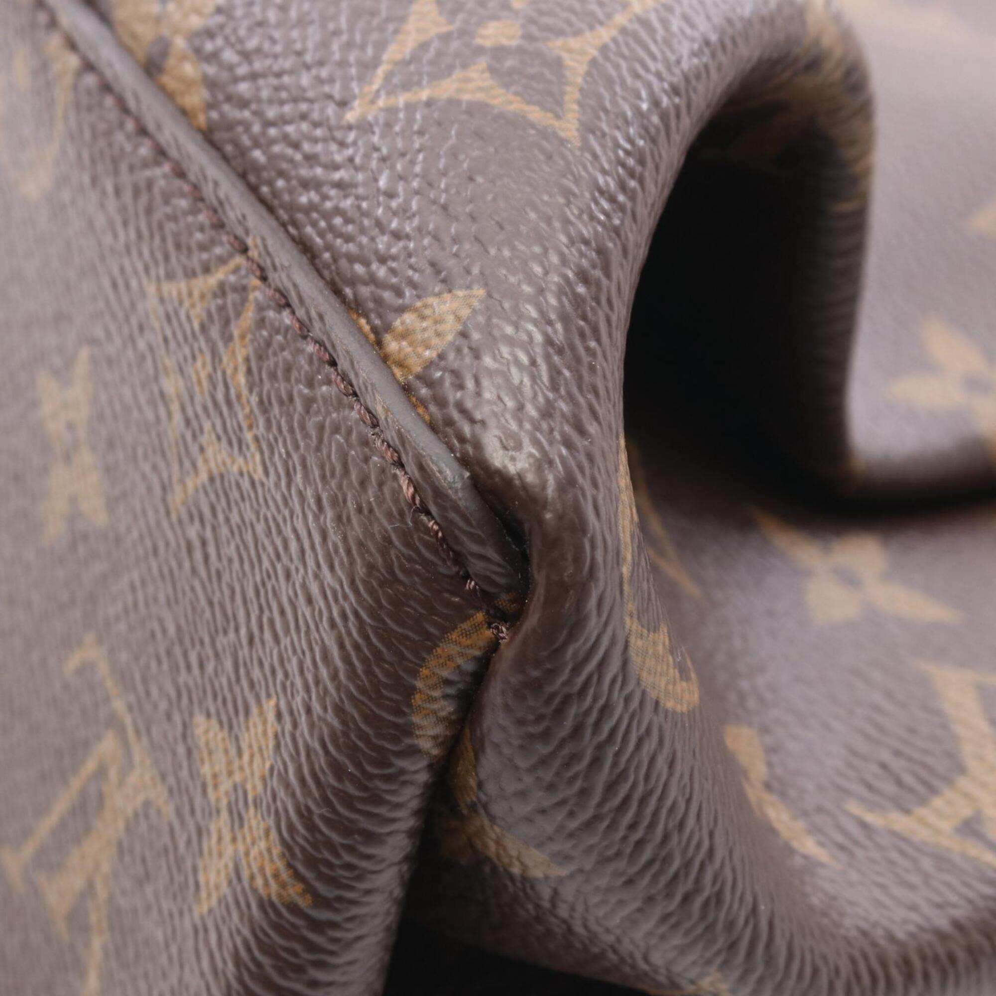 Louis Vuitton Monogram Brown Coated Canvas Leather Handbag (Pre-Owned)