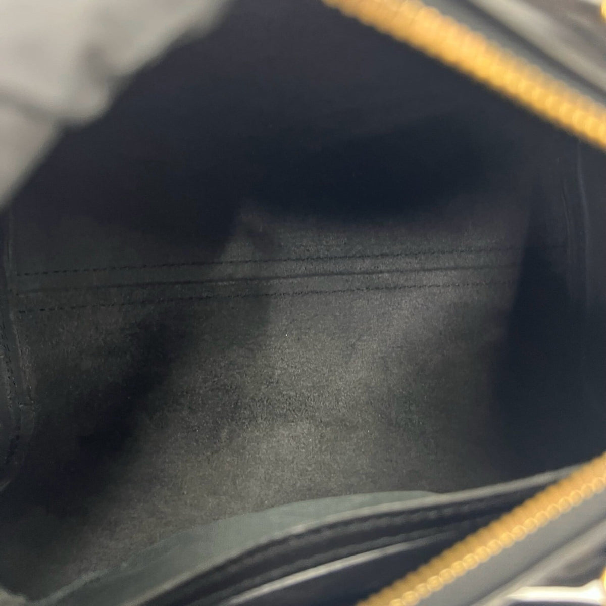 Louis Vuitton Black Leather Boston Bag Handbag (Pre-Owned)