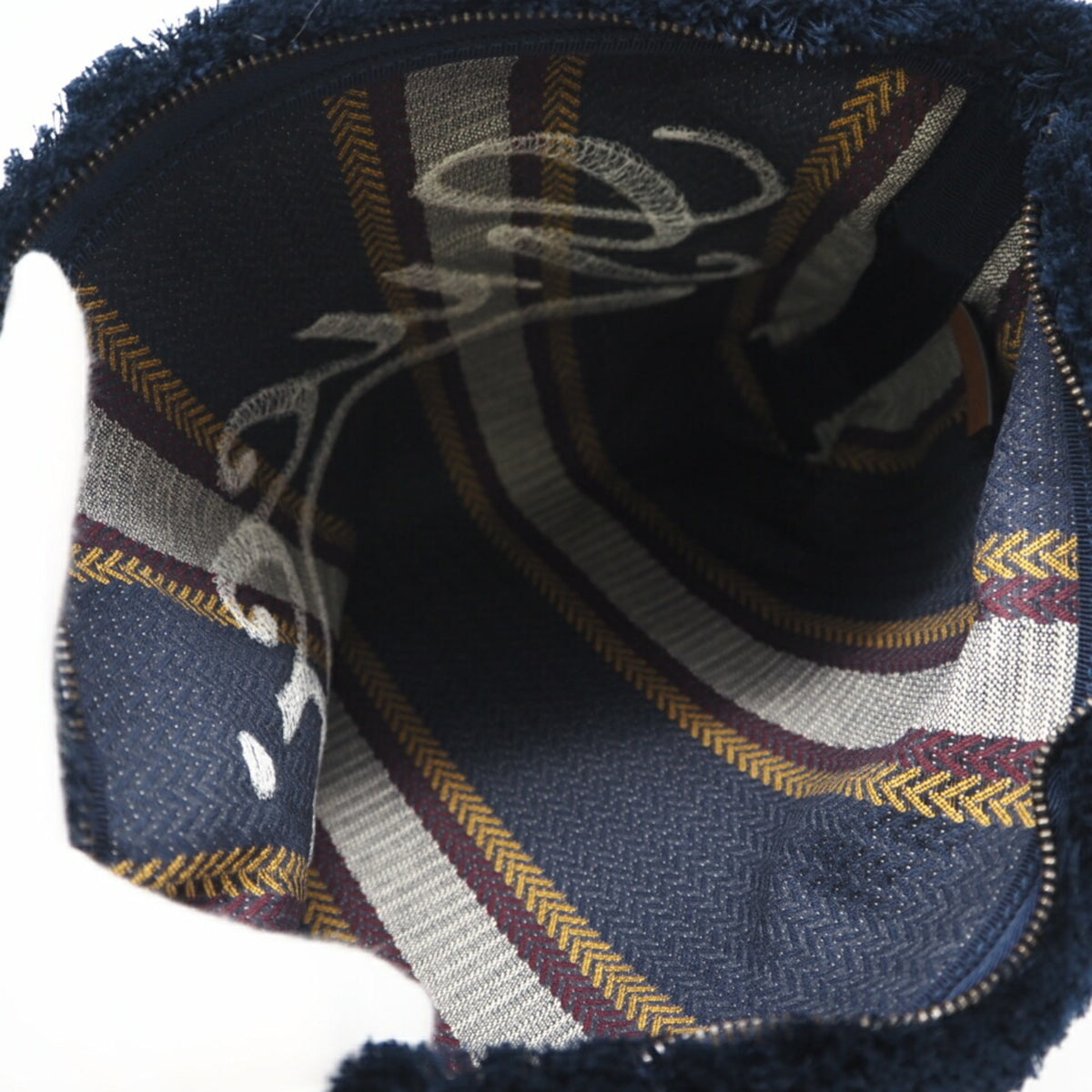 Gucci Multi-Color Navy Canvas Clutch Bag Pouch (Pre-Owned)