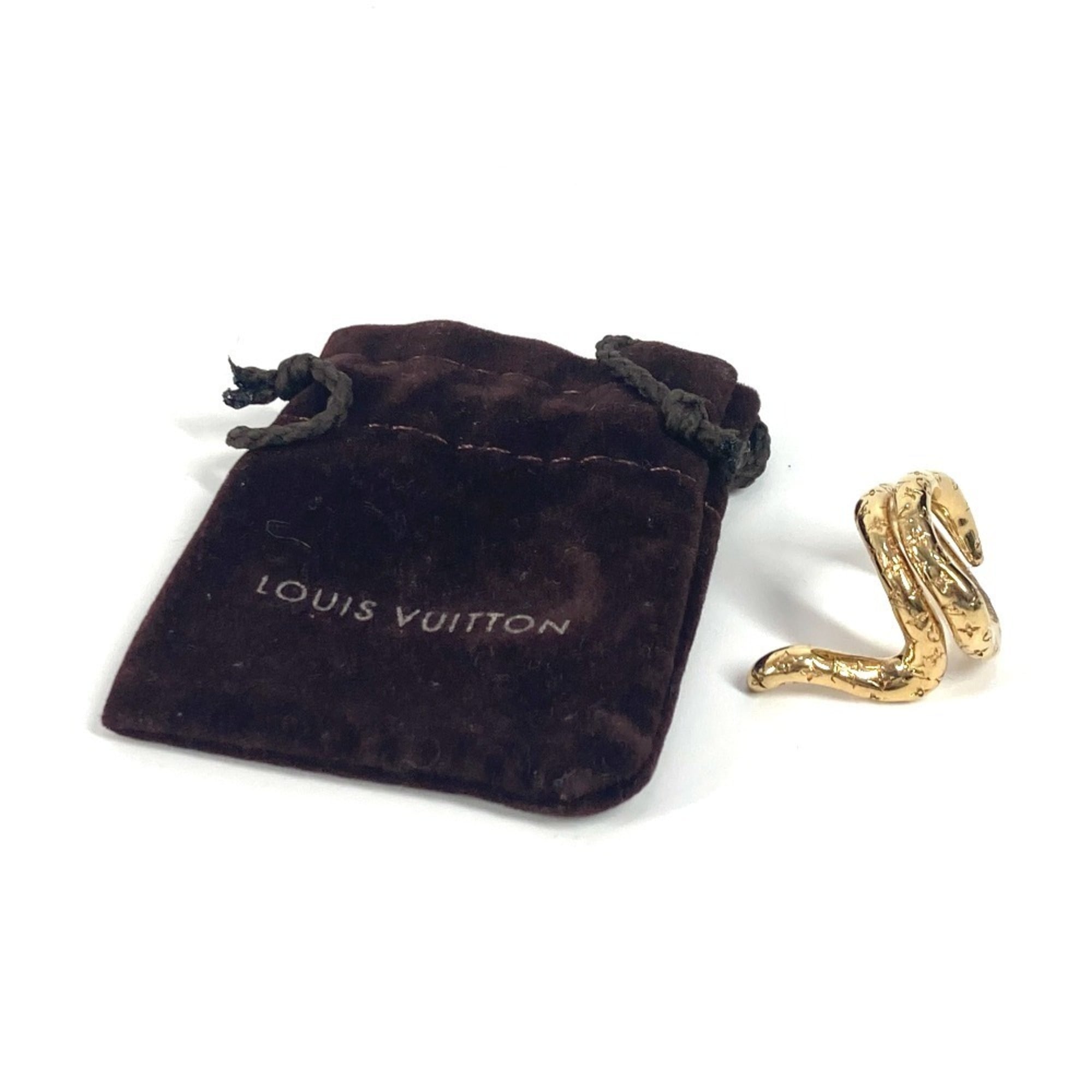 Louis Vuitton Gold Metal Band Ring (Pre-Owned)
