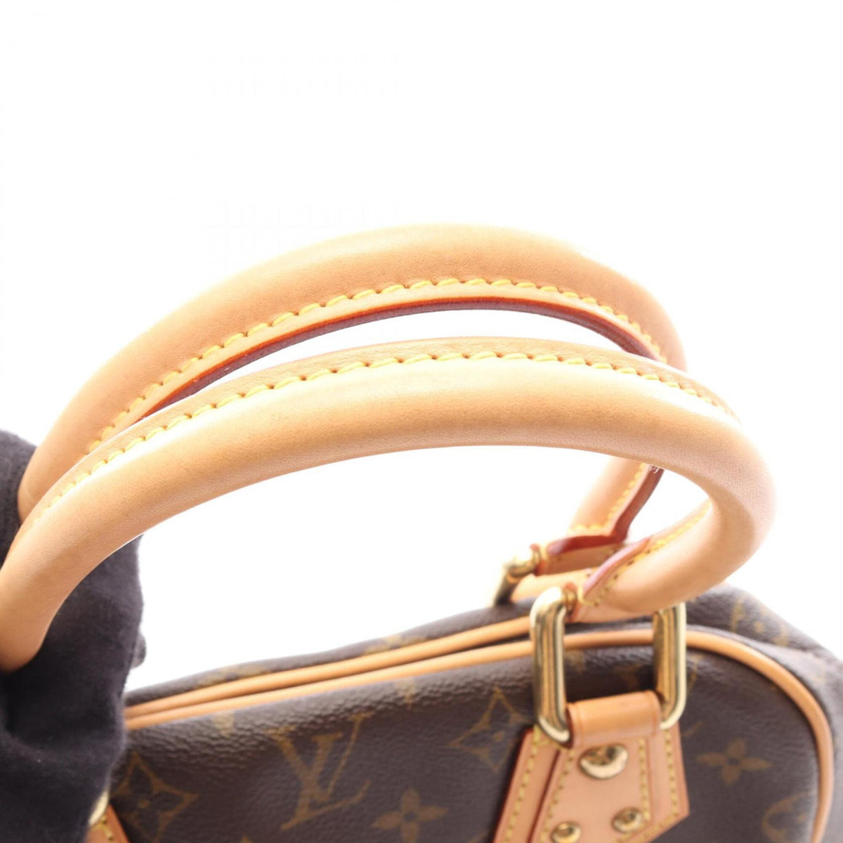 Louis Vuitton Brown Coated Canvas Leather Handbag (Pre-Owned)