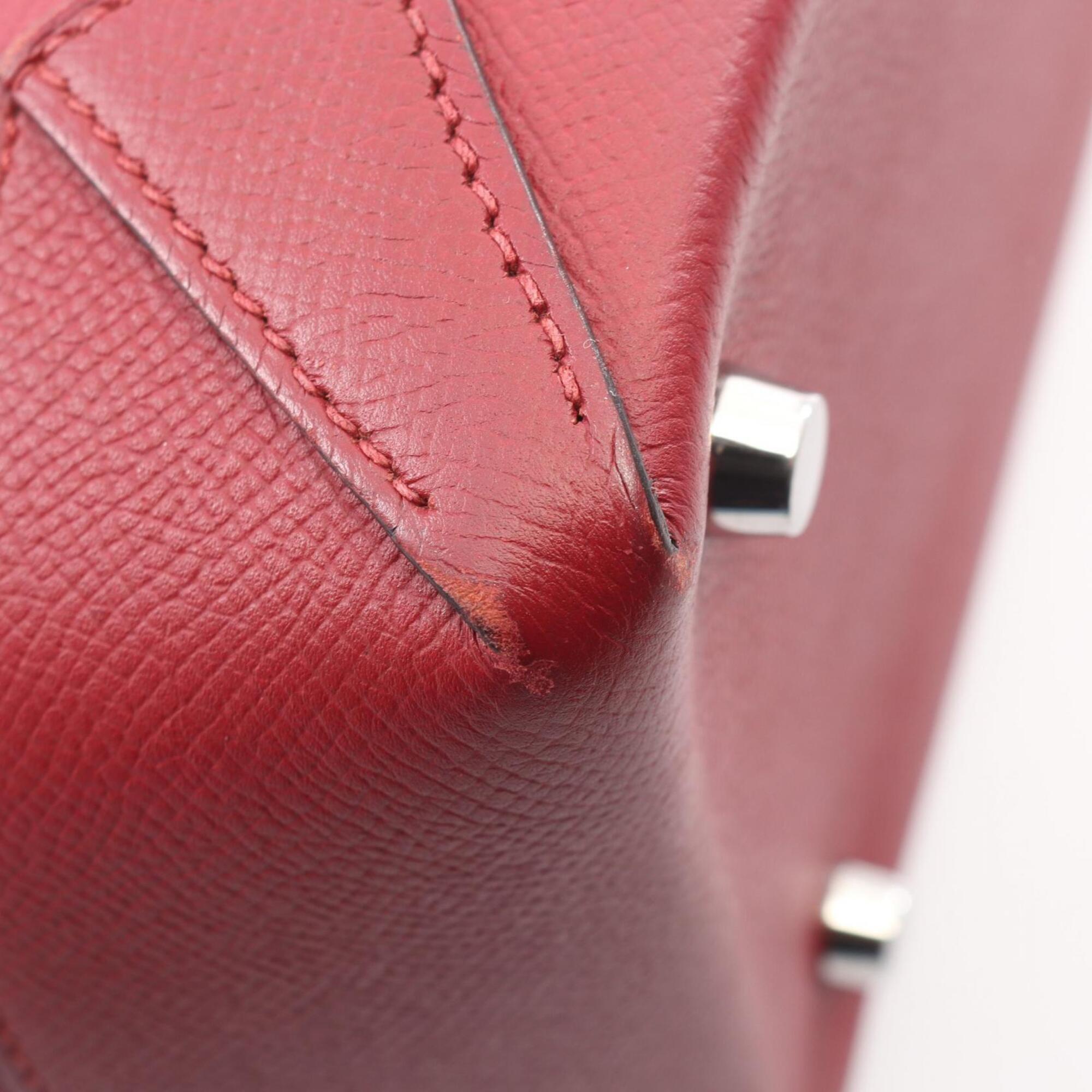 Hermes Bordeaux Evercalf Leather Epsom Leather Handbag (Pre-Owned)