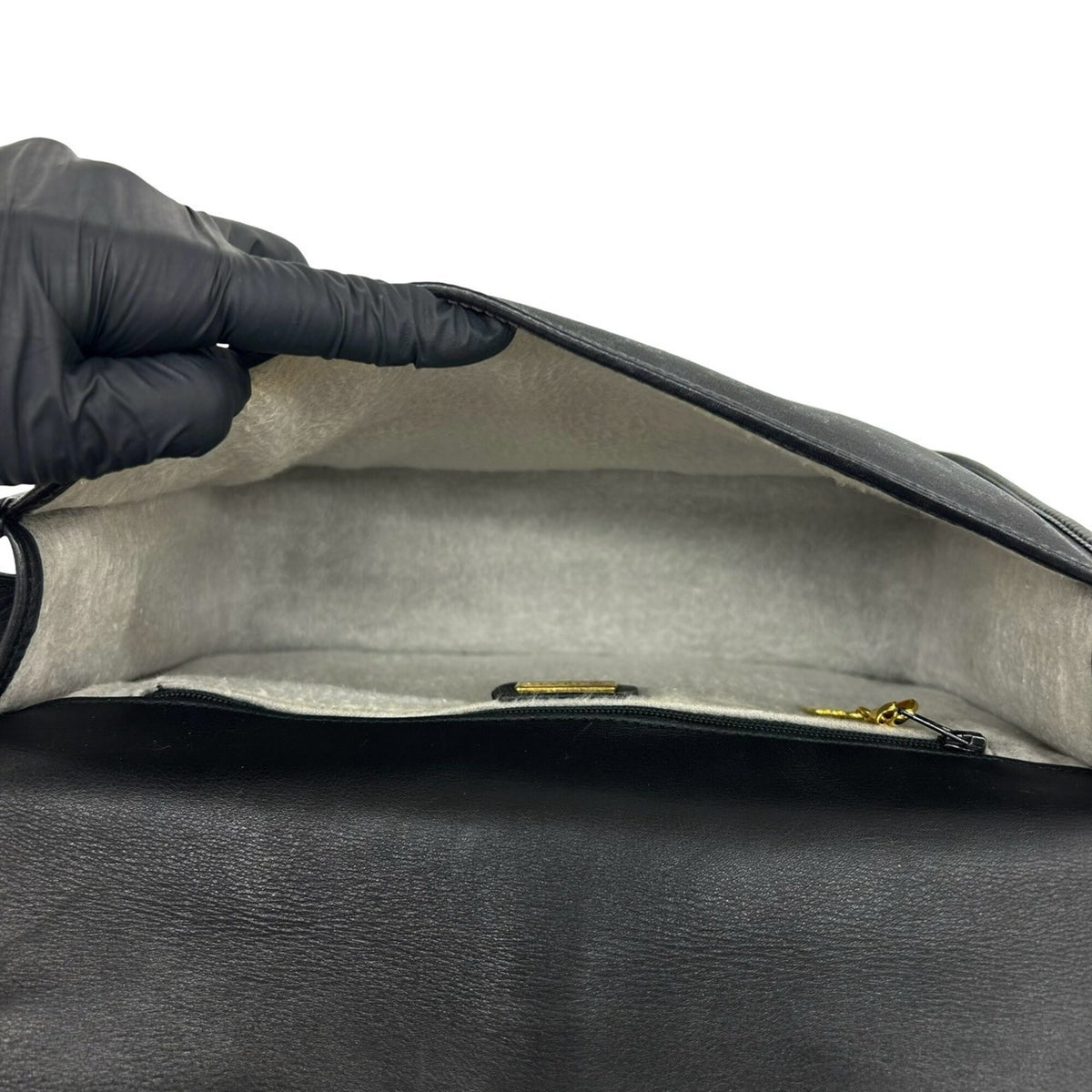 Gucci Black Leather Pvc Pochette Shoulder Bag (Pre-Owned)