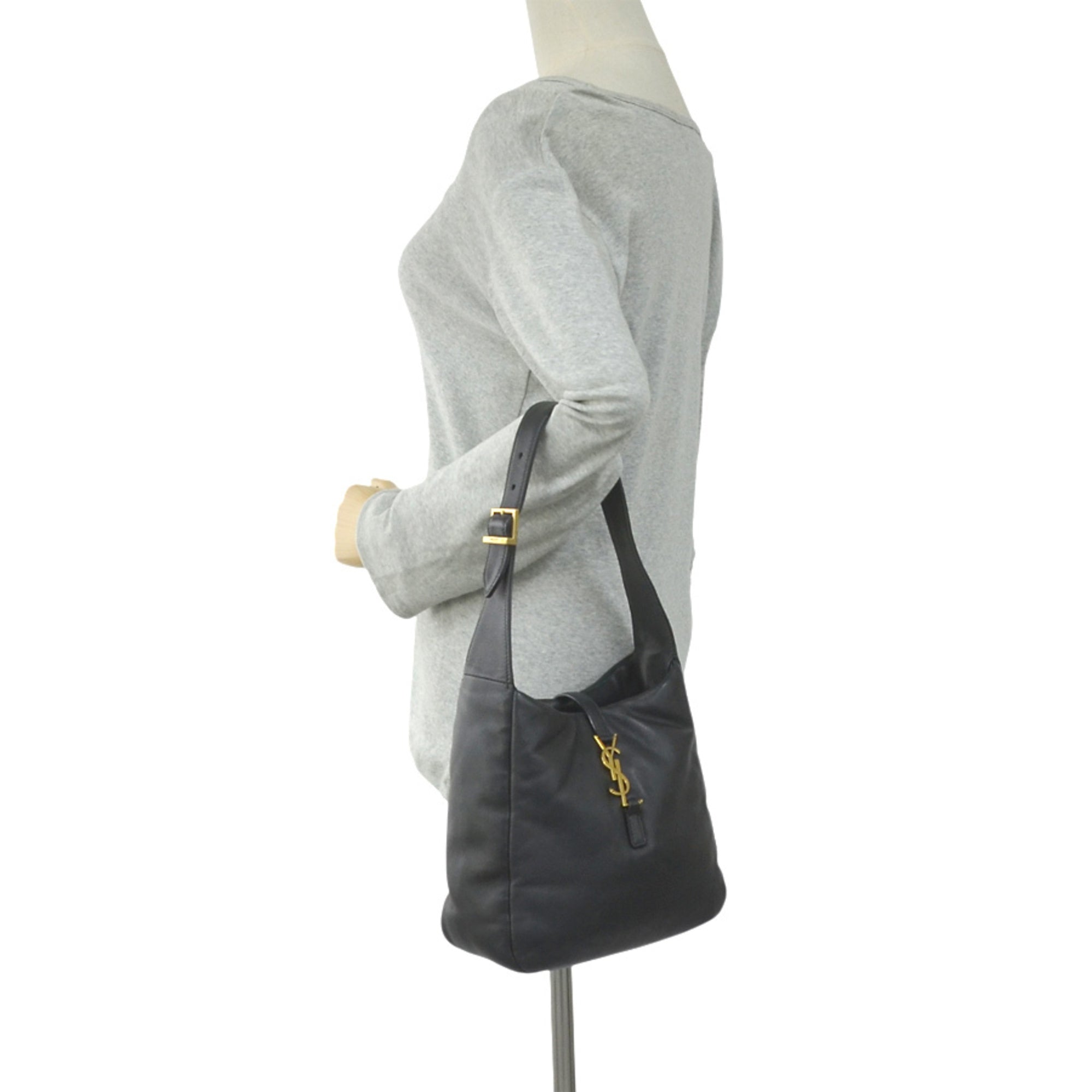 Saint Laurent Black Leather Shoulder Bag (Pre-Owned)