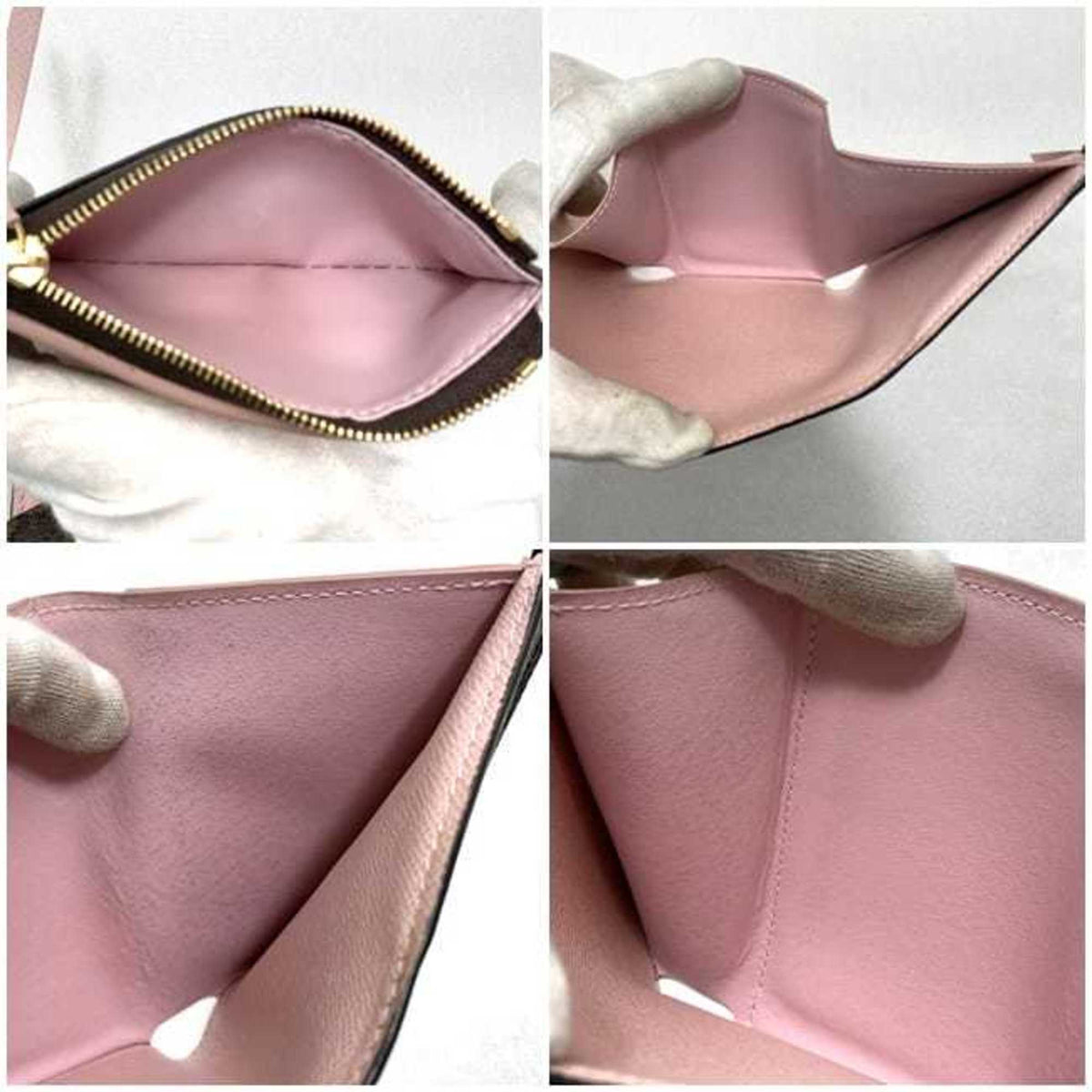 Louis Vuitton Brown Monogram Pink Rose Ballerine Monogram Wallet (Tri-Fold) (Pre-Owned)