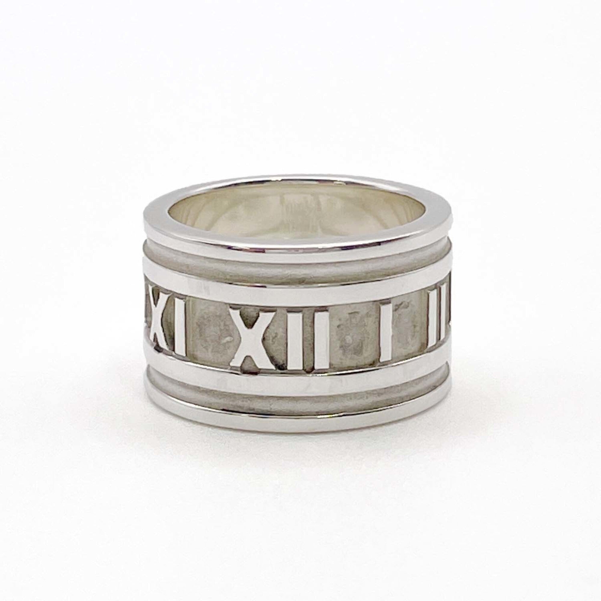 Tiffany Atlas Silver Silver 925 Band Ring (Pre-Owned)