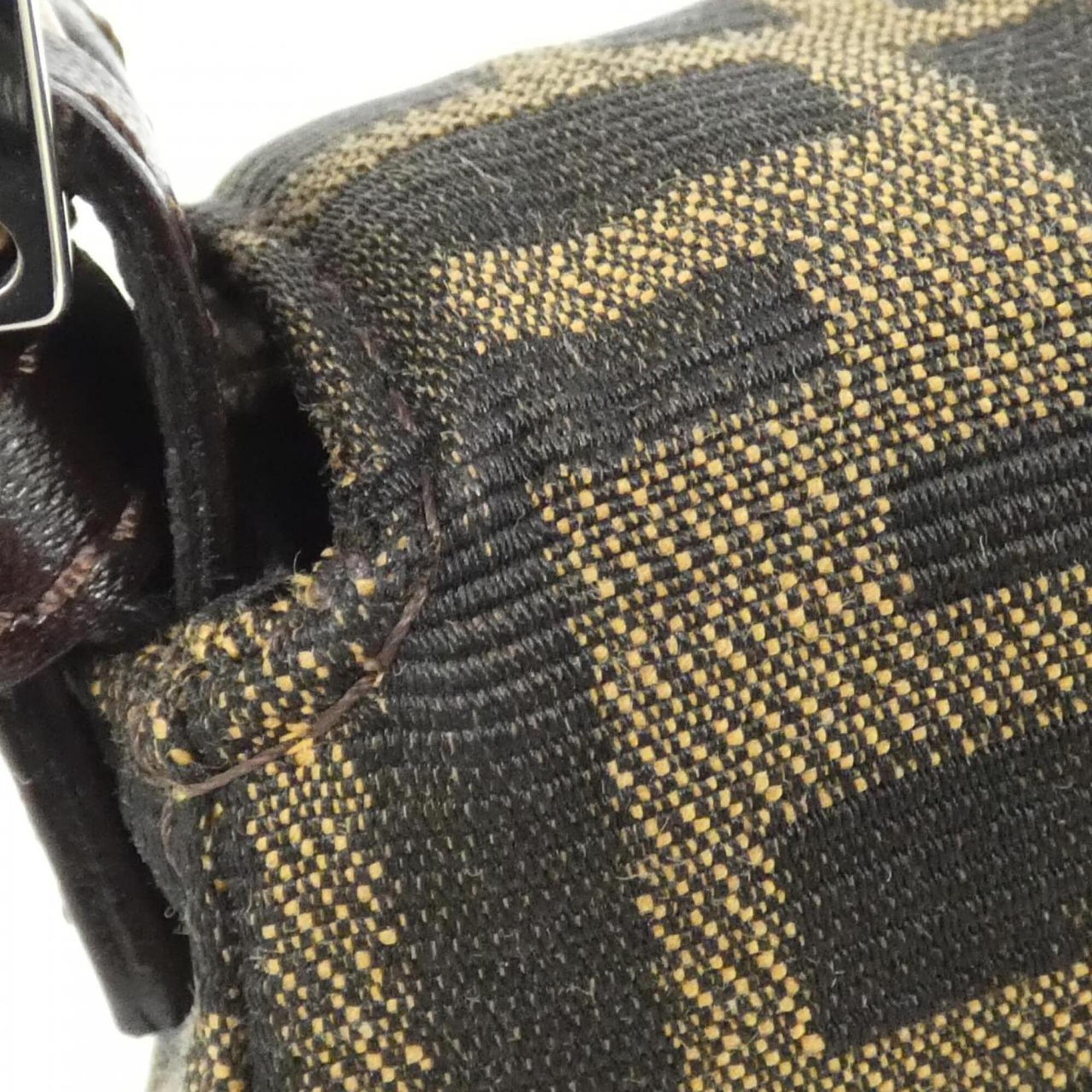 Fendi Brown Canvas Shoulder Bag (Pre-Owned)