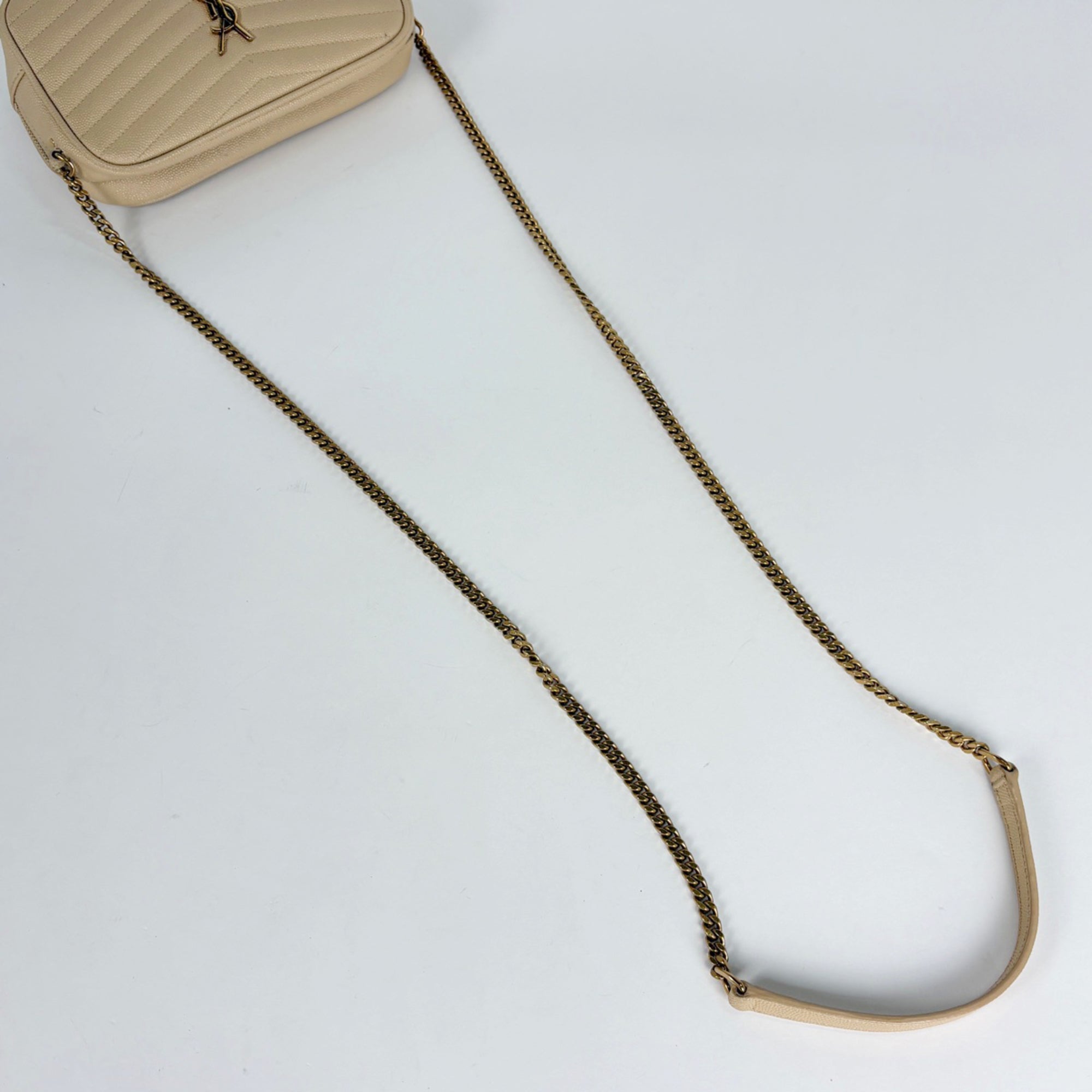Saint Laurent Beige Leather Shoulder Bag (Pre-Owned)