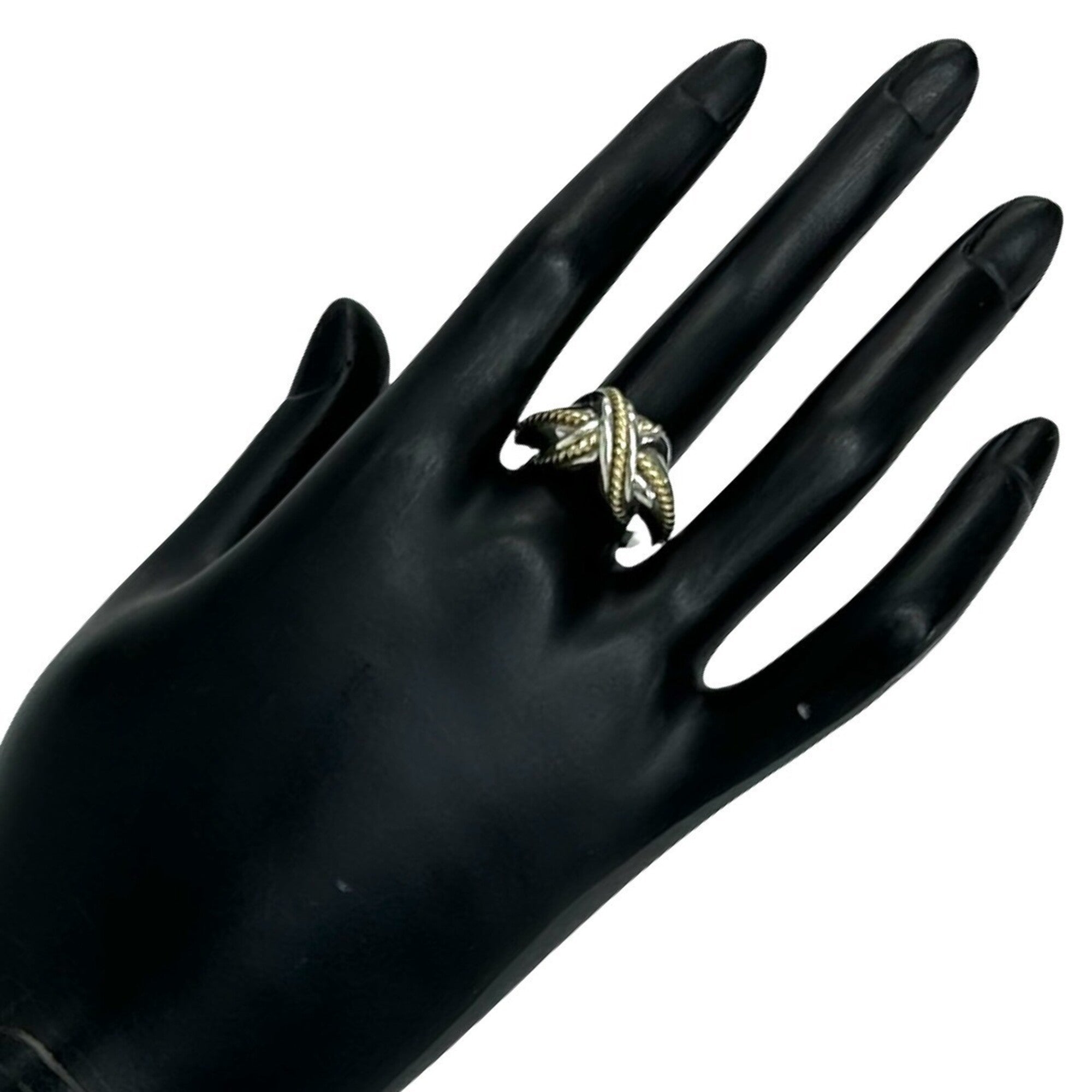 Tiffany Gold Silver Yellow Gold (18K) Silver 925 Band Ring (Pre-Owned)