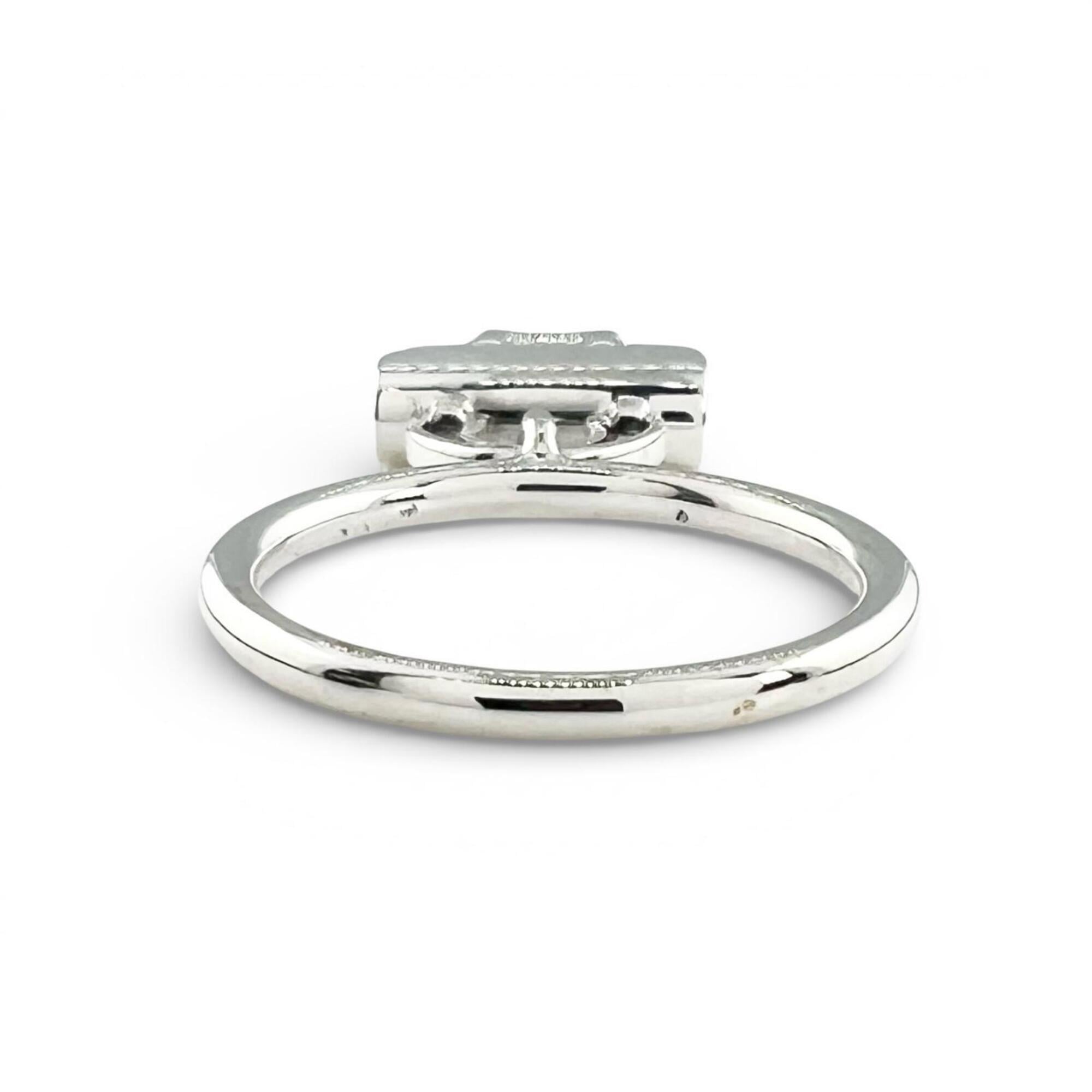 Hermes Silver Silver 925 Band Ring (Pre-Owned)