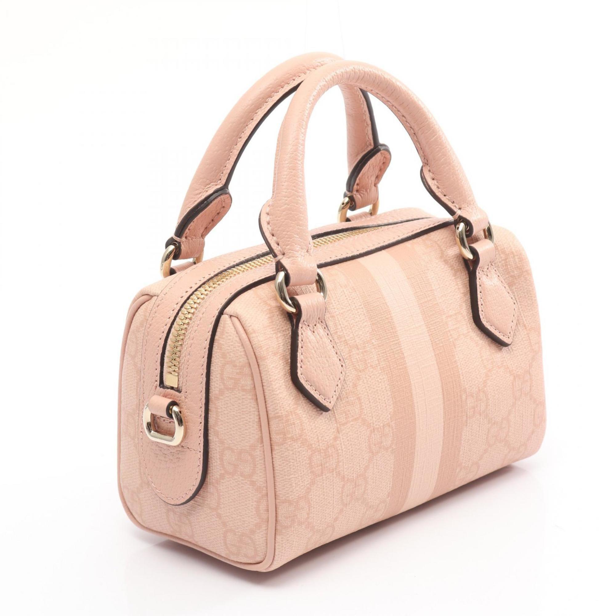 Gucci Pink Gg Supreme Leather Handbag (Pre-Owned)