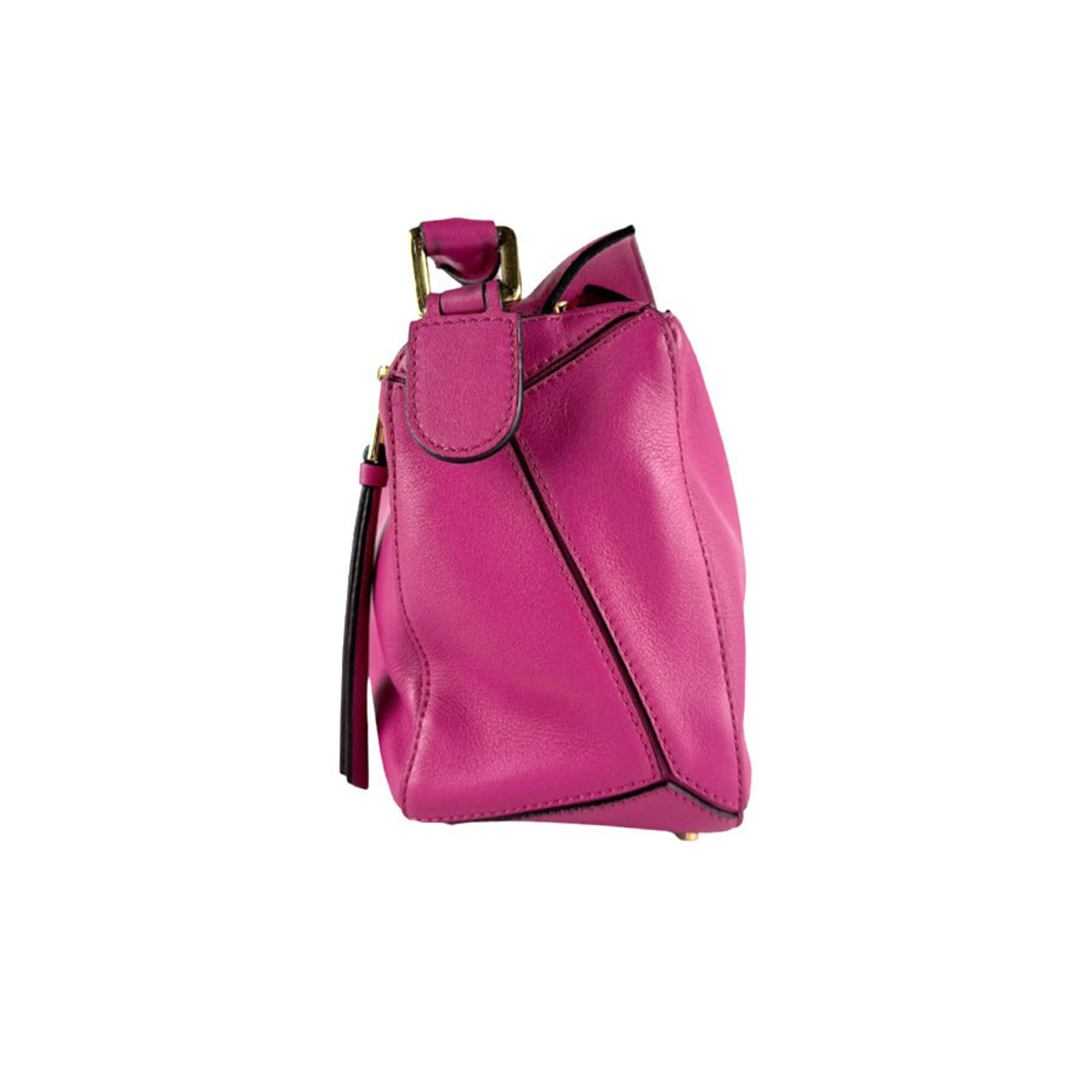 Loewe Pink Leather Handbag Shoulder Bag (Pre-Owned)