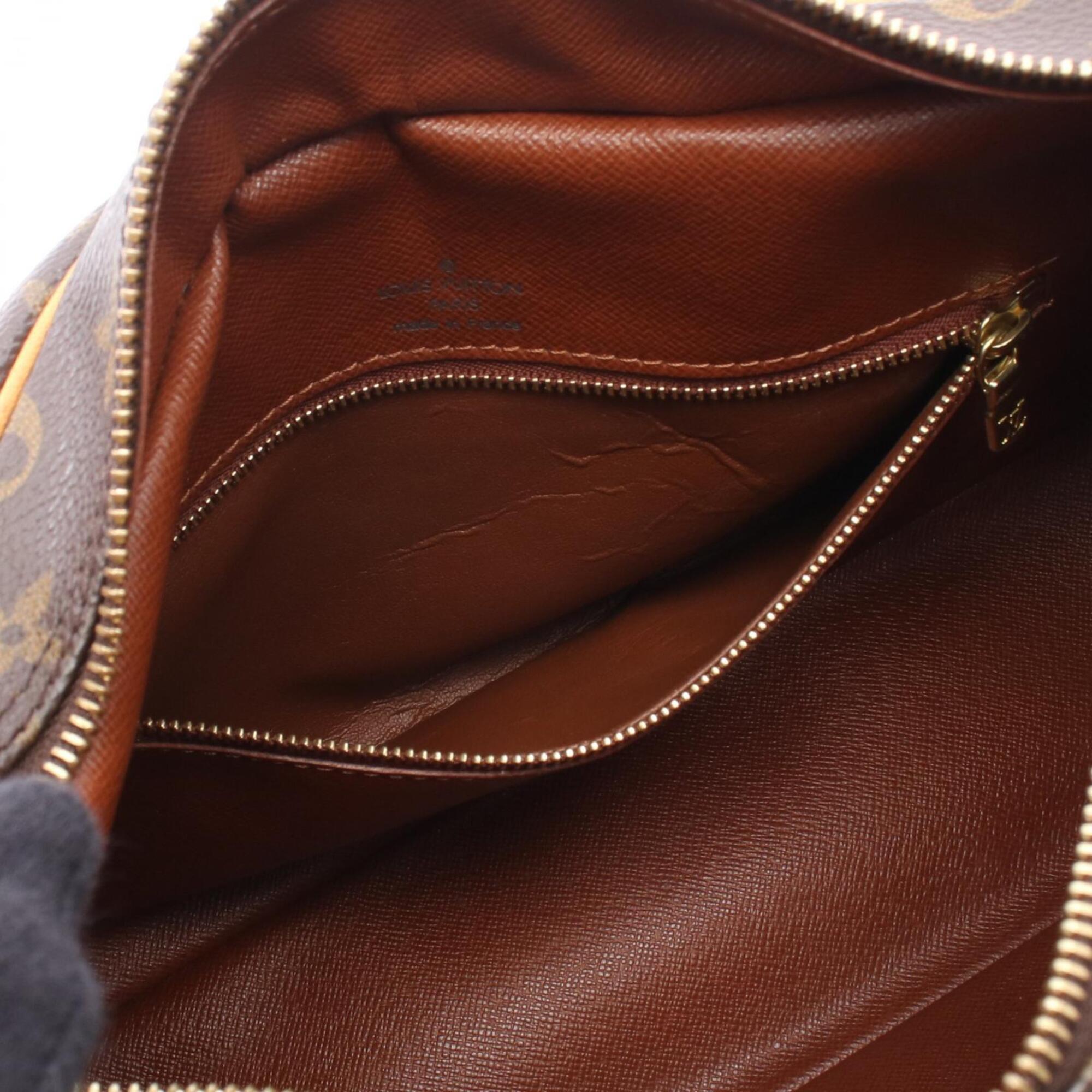 Louis Vuitton Brown Pvc Coated Canvas Leather Handbag Shoulder Bag (Pre-Owned)