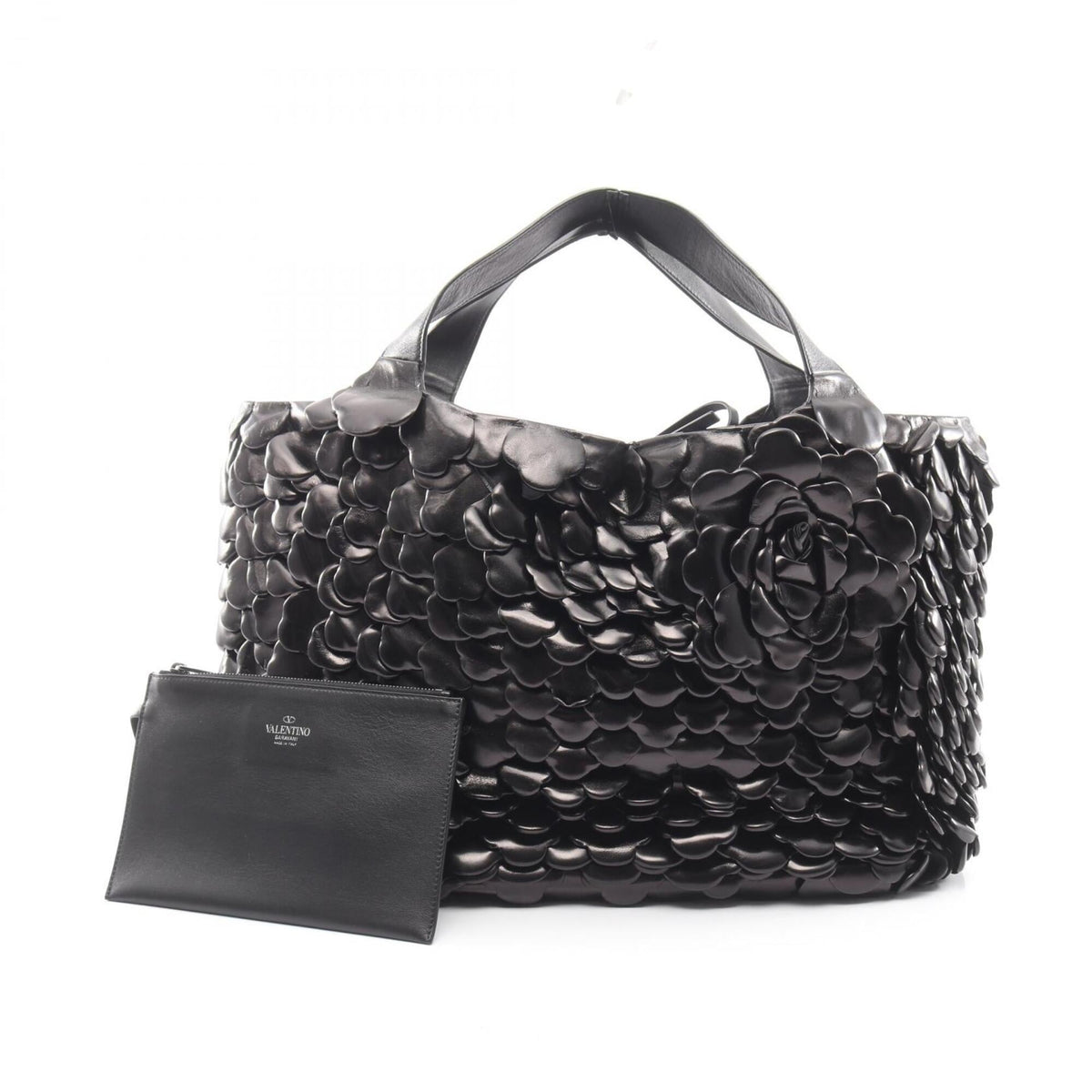 Valentino Black Leather Handbag (Pre-Owned)