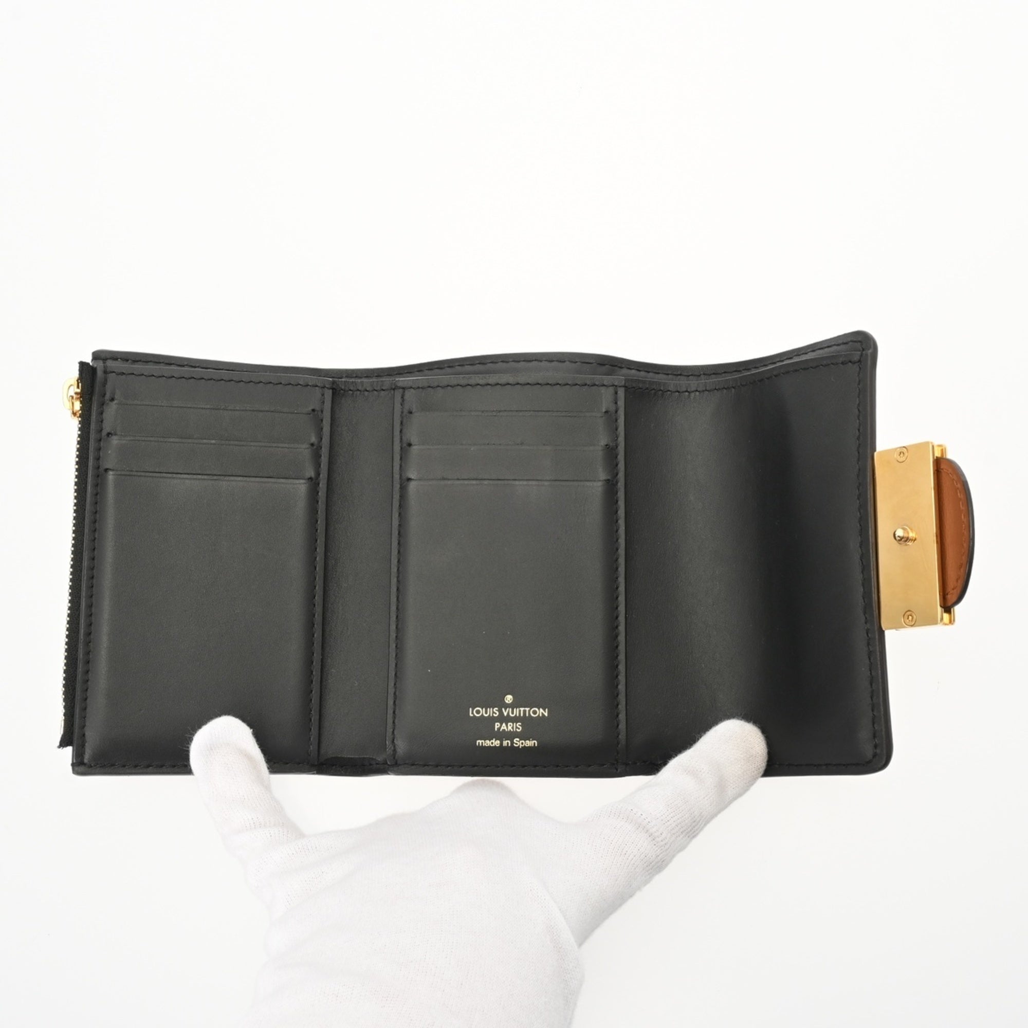Louis Vuitton Brown Monogram Wallet (Tri-Fold) (Pre-Owned)