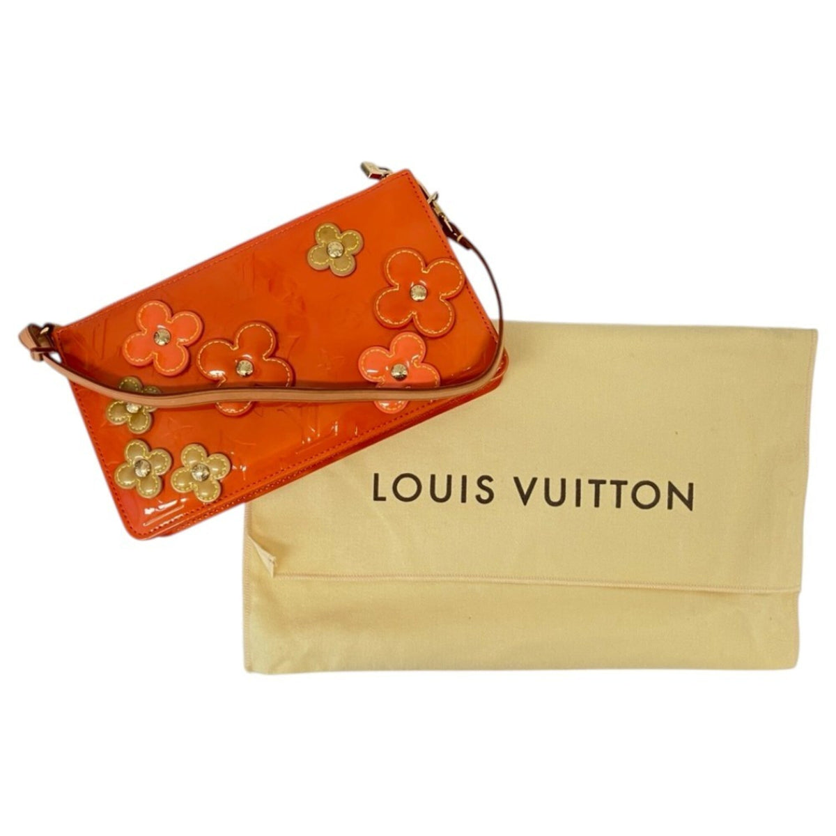 Louis Vuitton Orange Monogram Vernis Pouch (Pre-Owned)