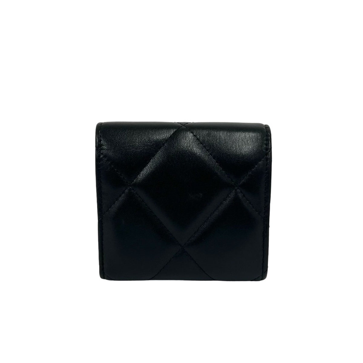 Chanel Black Leather Wallet (Tri-Fold) (Pre-Owned)