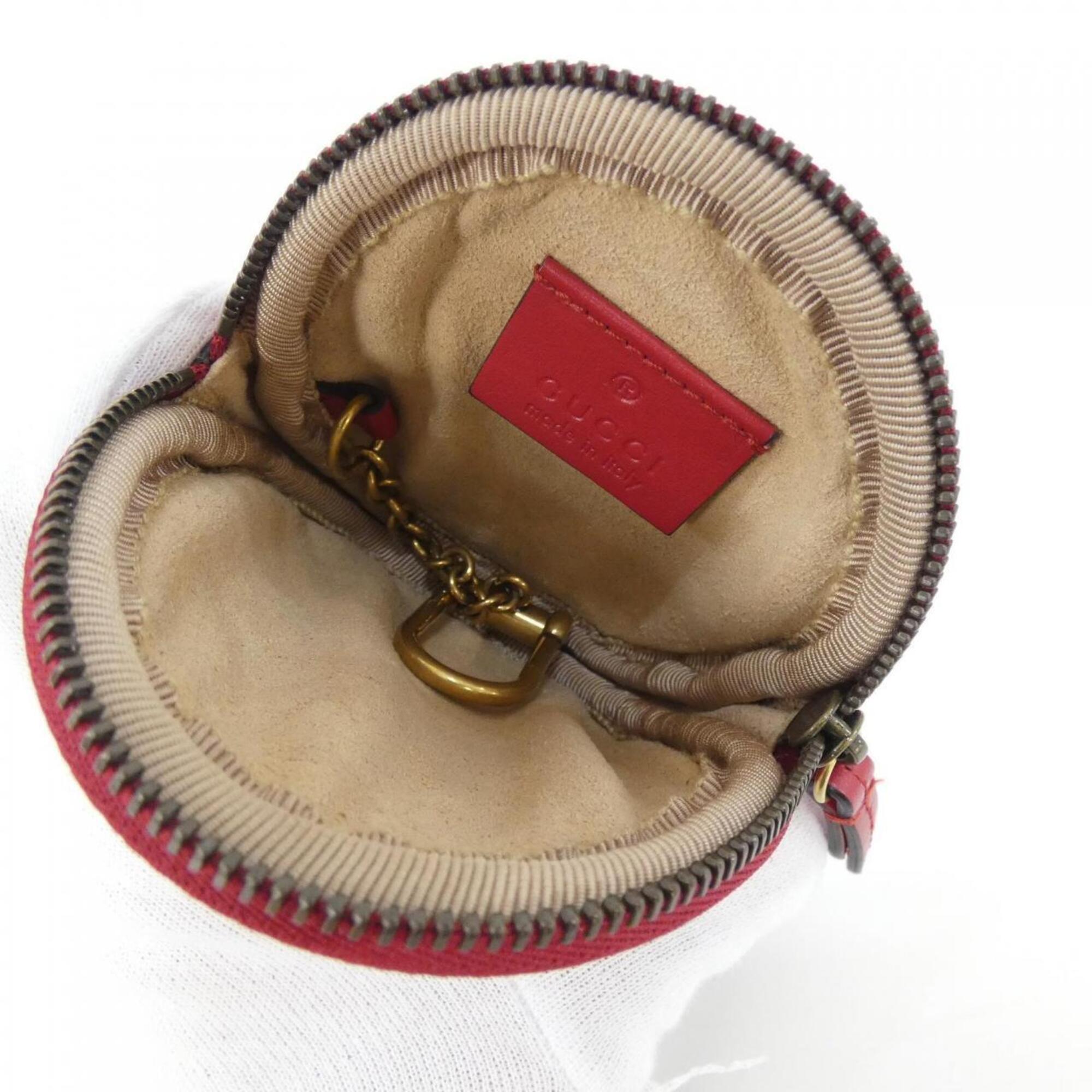 Gucci Red Color Leather Coin Purse/Coin Case (Pre-Owned)