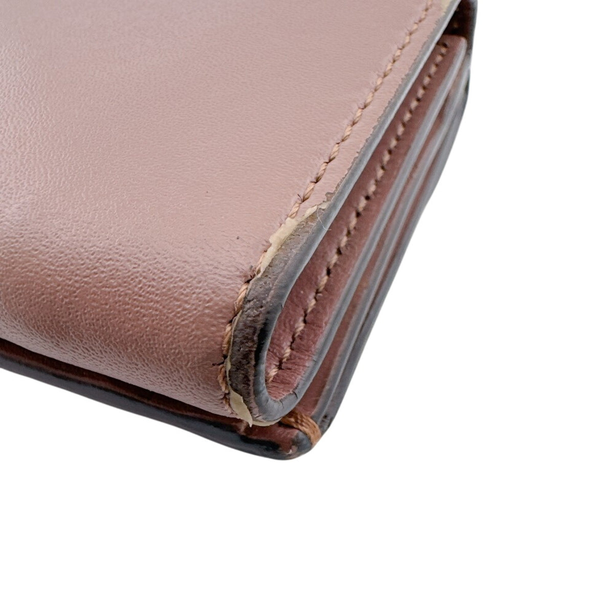 Fendi Pink Leather Wallet (Tri-Fold) (Pre-Owned)