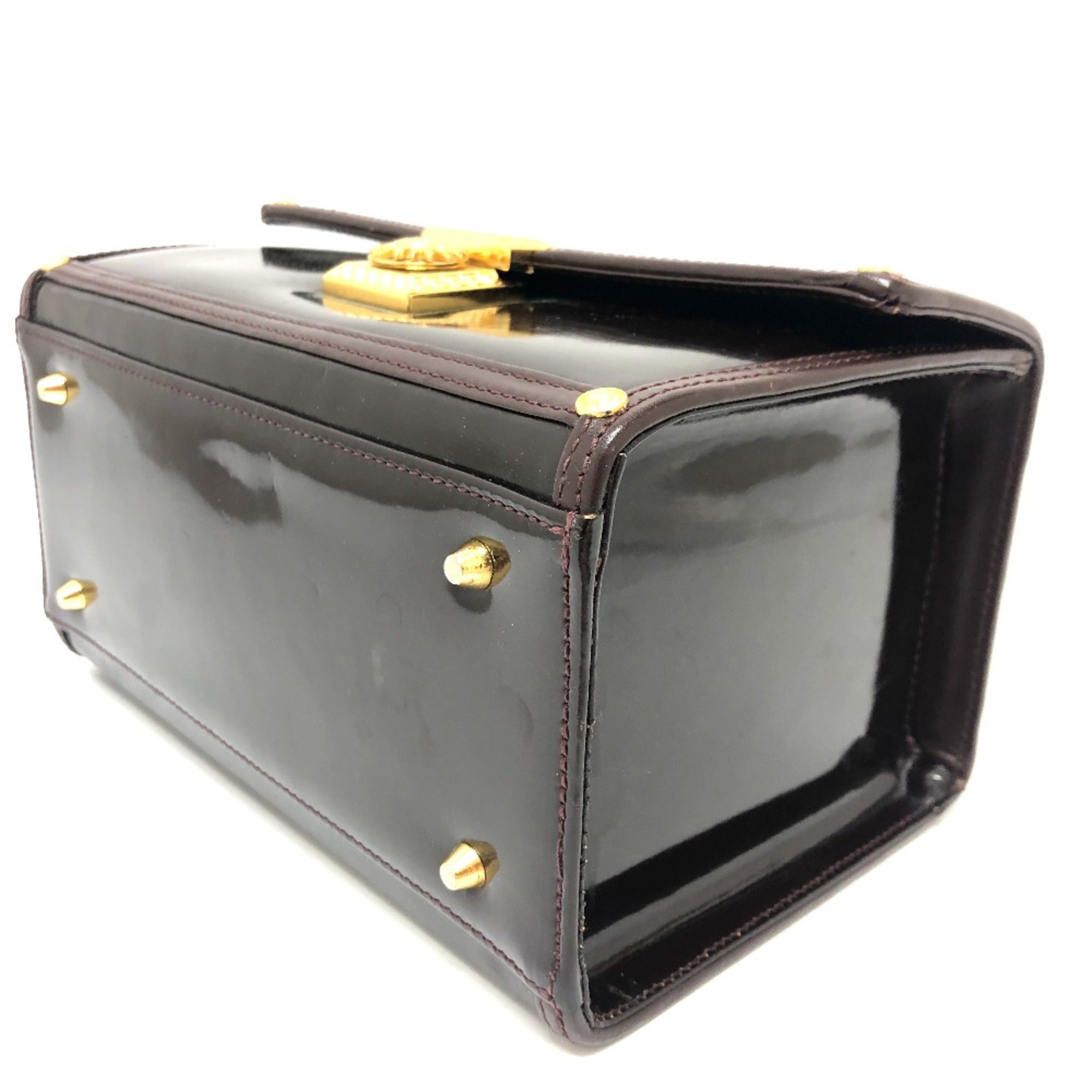 Versace Purple Patent Leather Handbag (Pre-Owned)