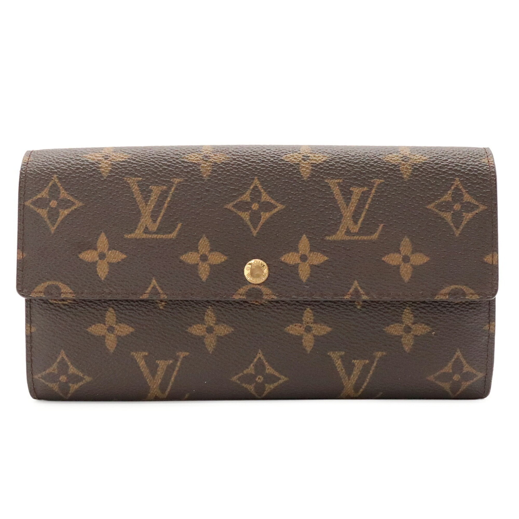 Louis Vuitton Brown Galle Monogram Long Wallet (Bi-Fold) (Pre-Owned)