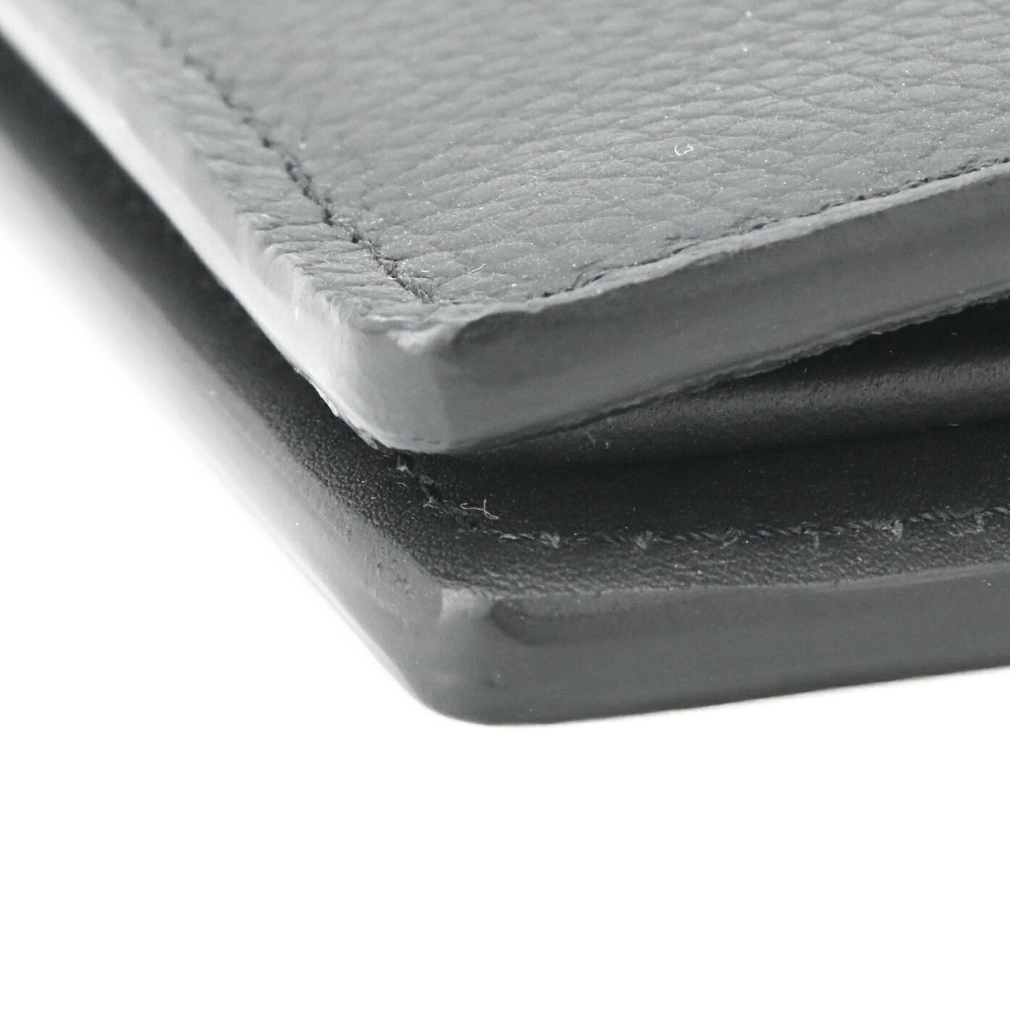 Louis Vuitton Black Leather Wallet (Bi-Fold) (Pre-Owned)