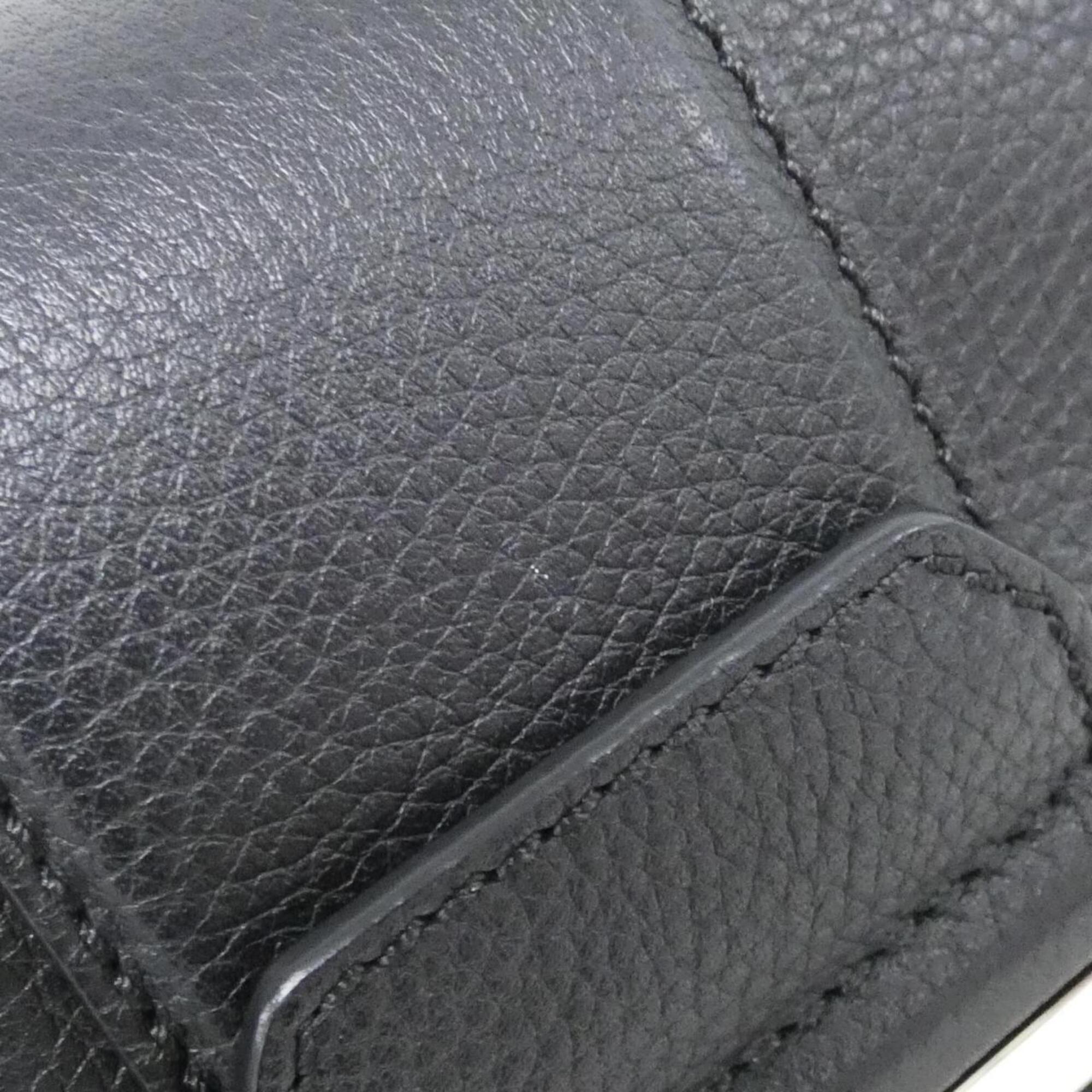 Fendi Black Leather Shoulder Bag (Pre-Owned)