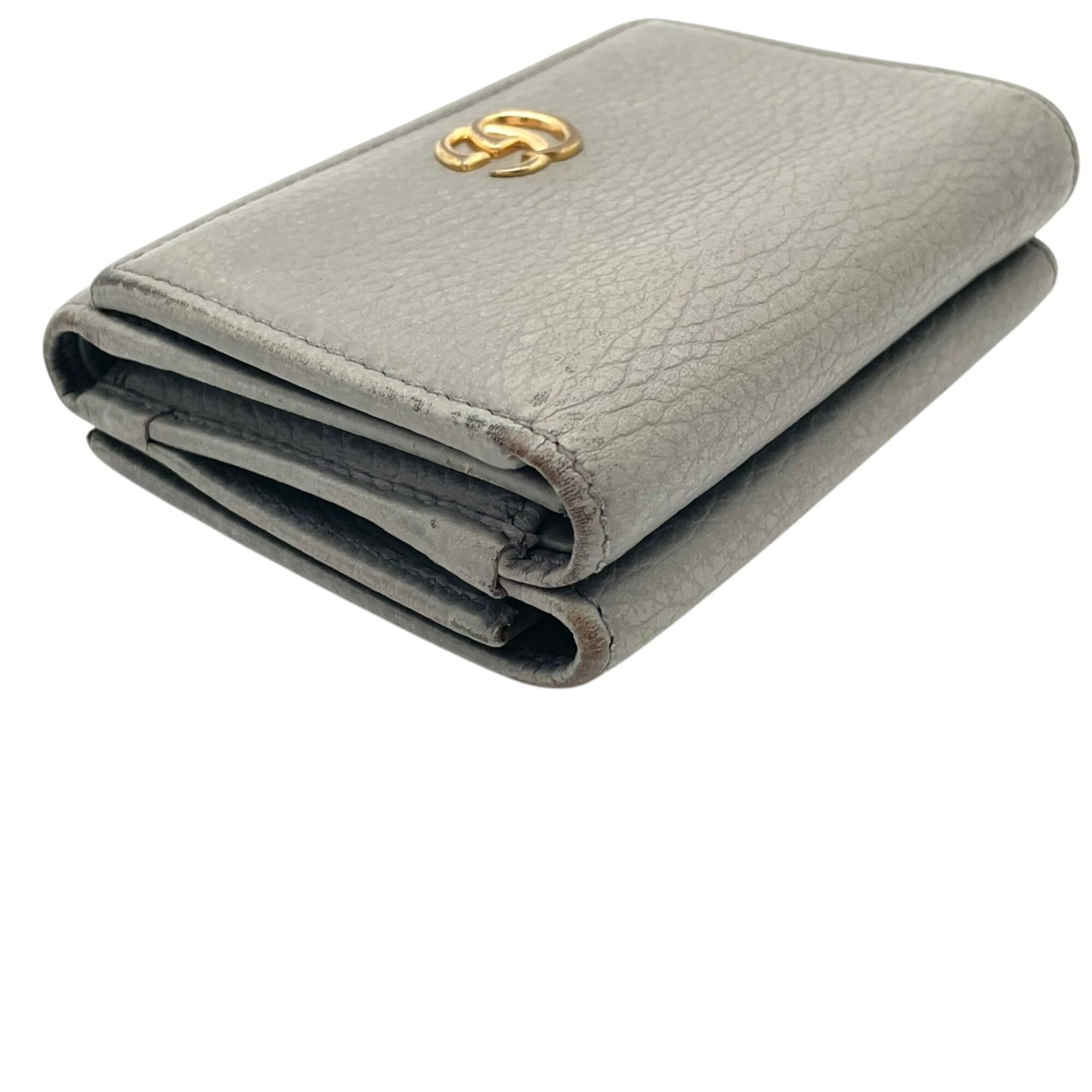 Gucci Gray Leather Wallet (Tri-Fold) (Pre-Owned)