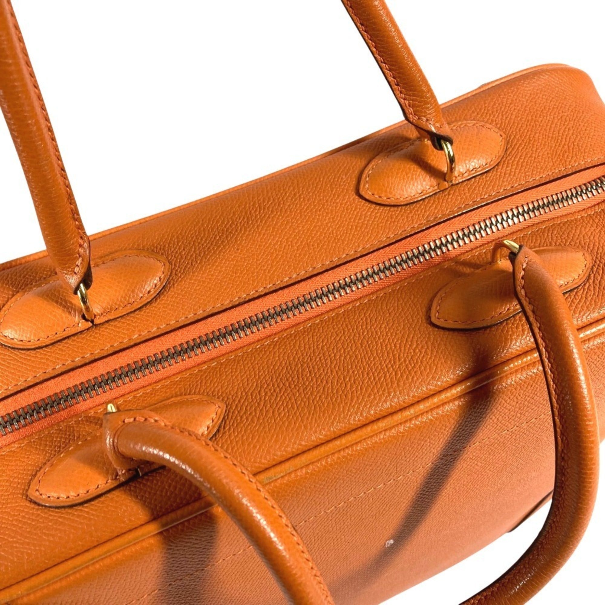 Hermes Orange Epsom Leather Handbag Tote Bag (Pre-Owned)