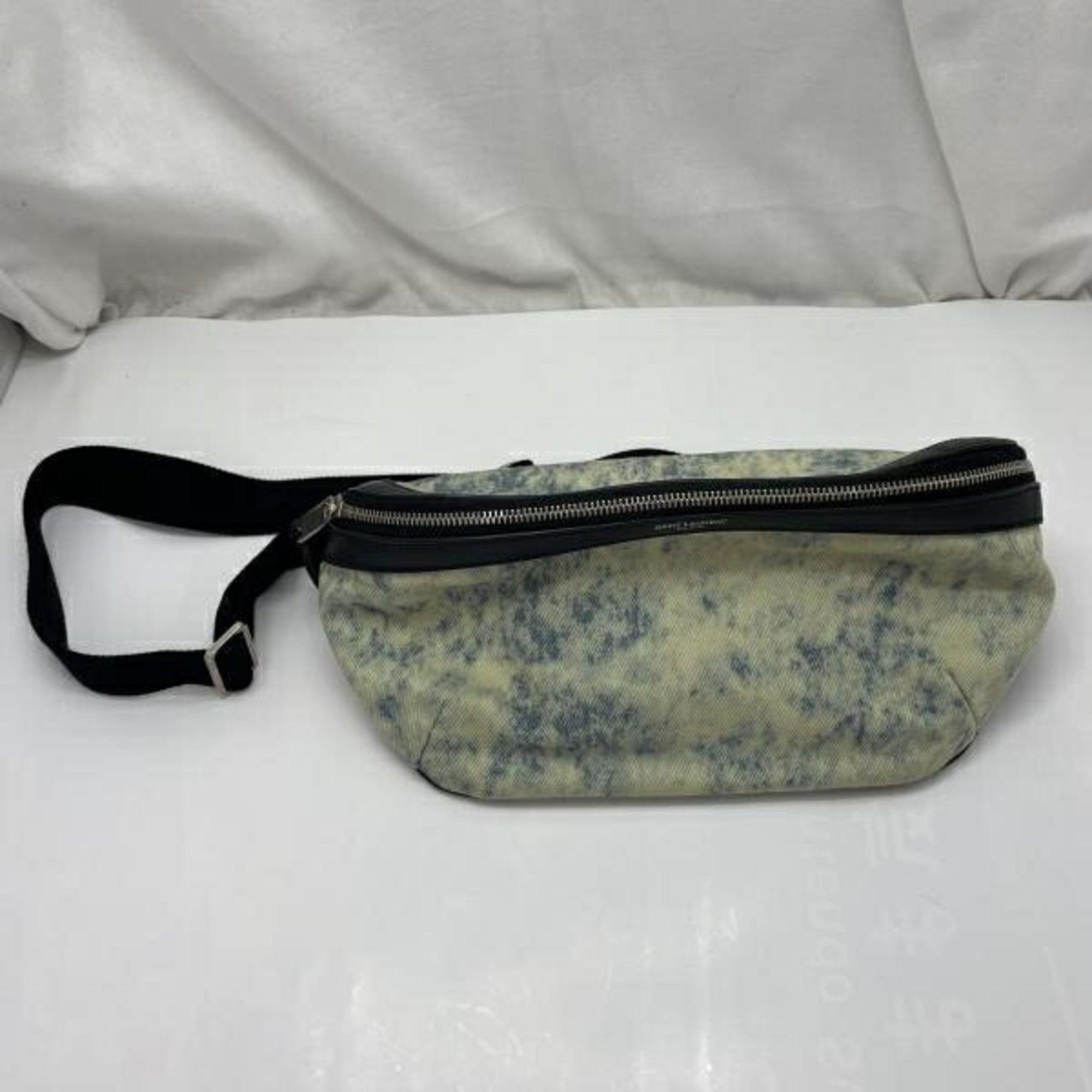 Yves Saint Laurent Blue White Fanny Pack Sling Bag (Pre-Owned)
