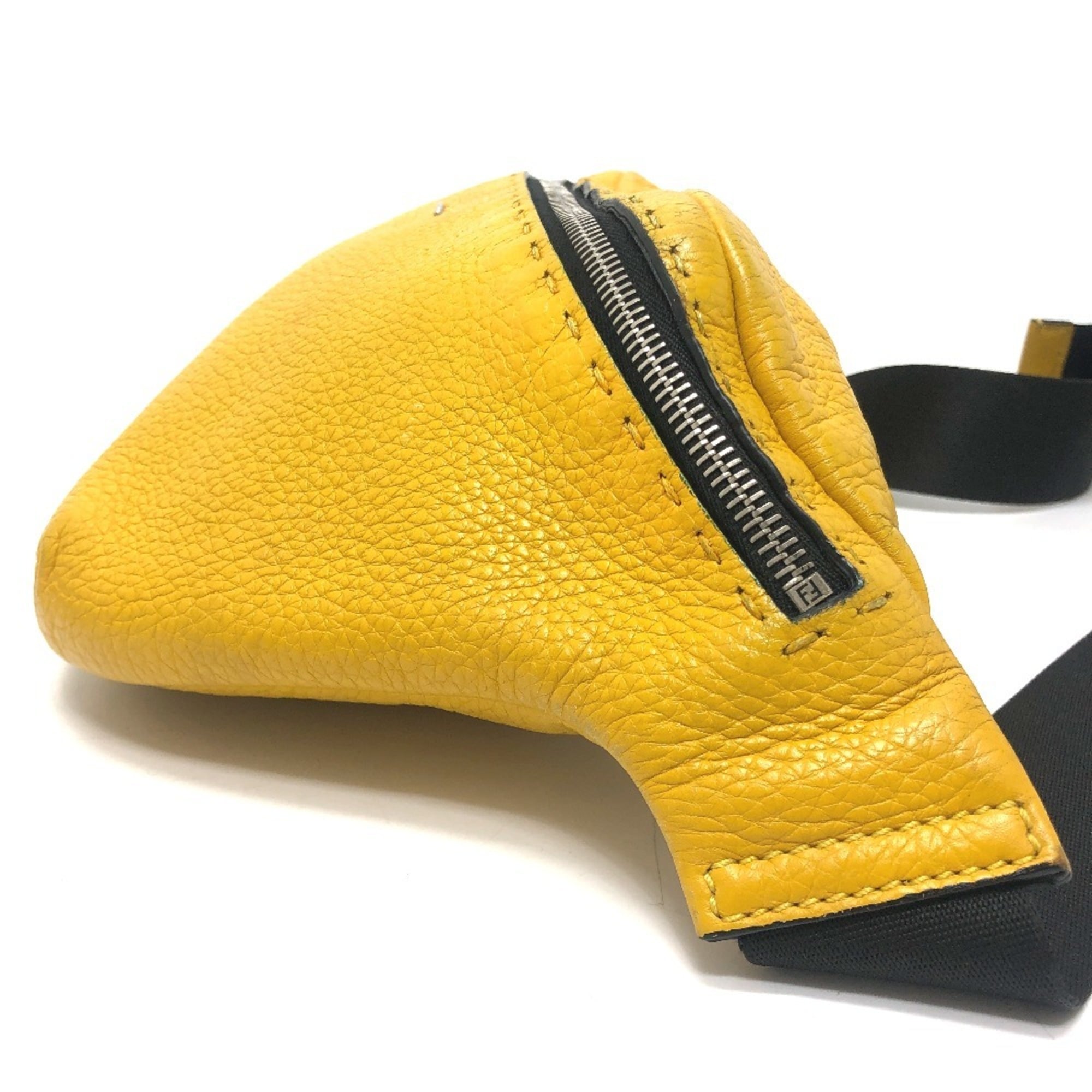 Fendi Yellow Leather Sling Bag (Pre-Owned)