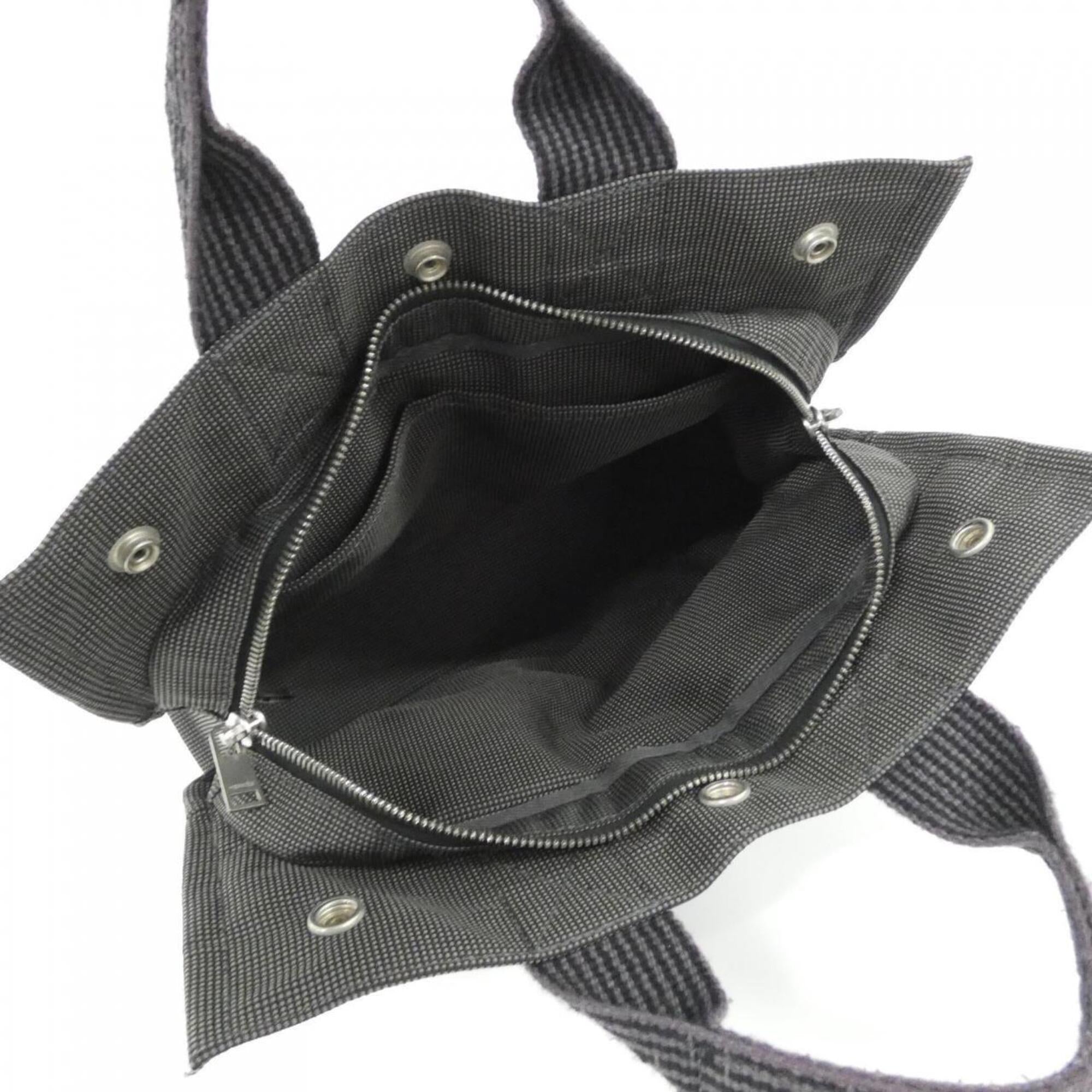 Hermes Black Canvas Handbag (Pre-Owned)