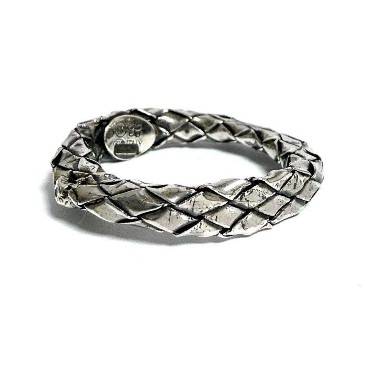 Bottega Veneta Silver 925 Band Ring (Pre-Owned)