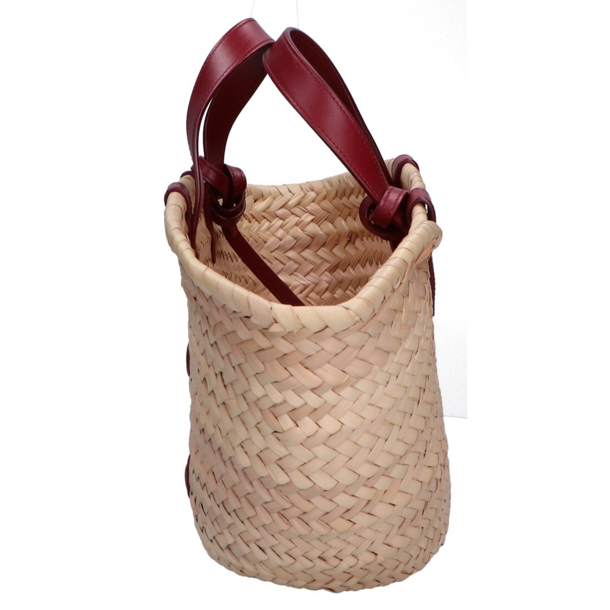 Celine Bordeaux Raffia Tote Bag (Pre-Owned)