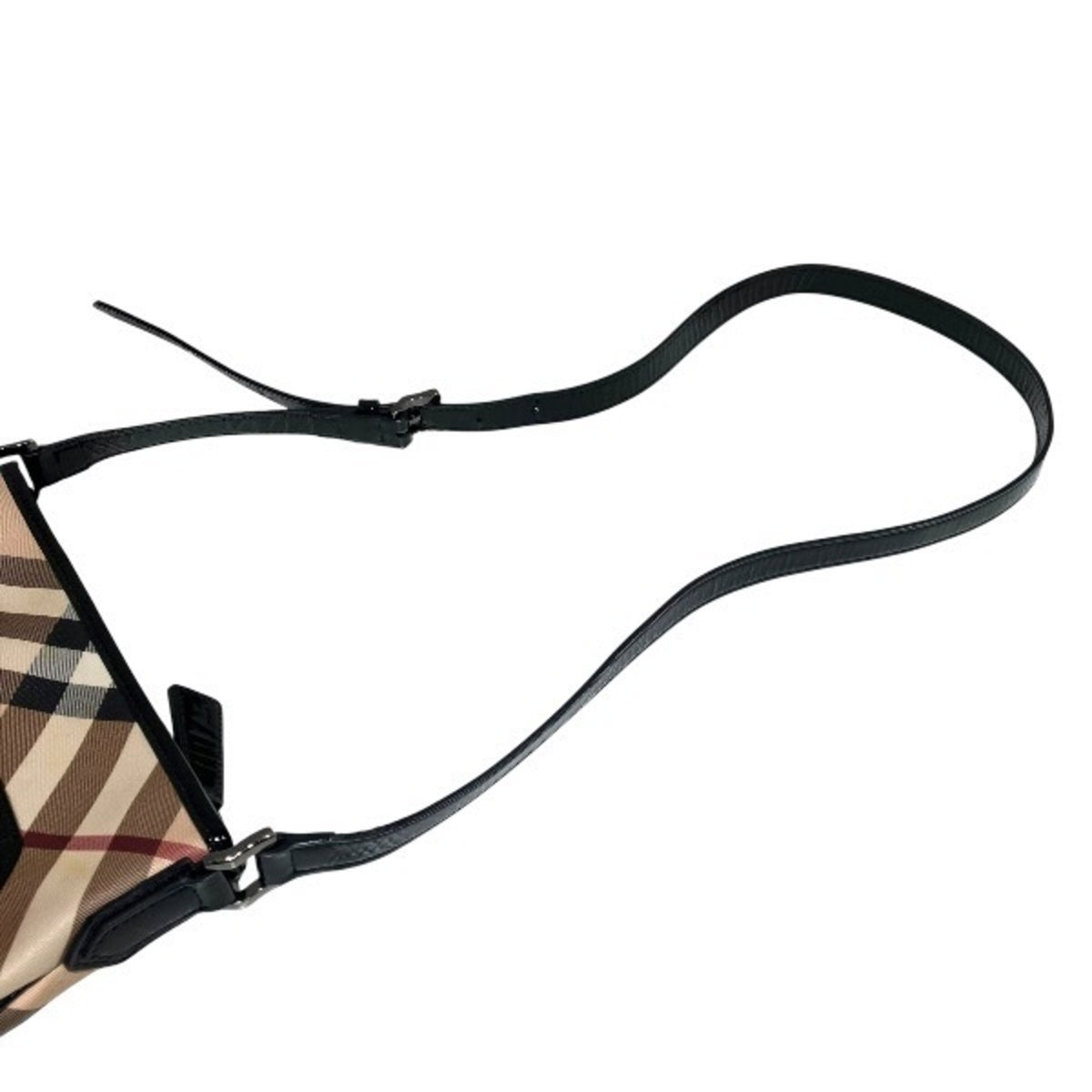 Burberry Beige Canvas Leather Shoulder Bag (Pre-Owned)