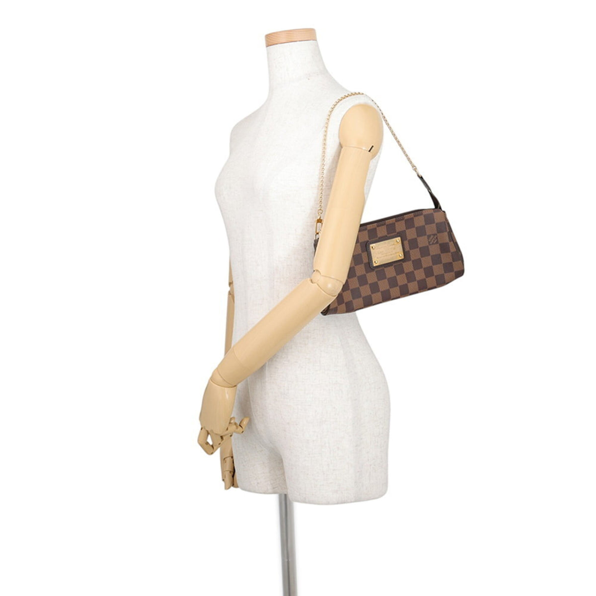 Louis Vuitton Ebene Red Color Damier Canvas Pouch Shoulder Bag (Pre-Owned)