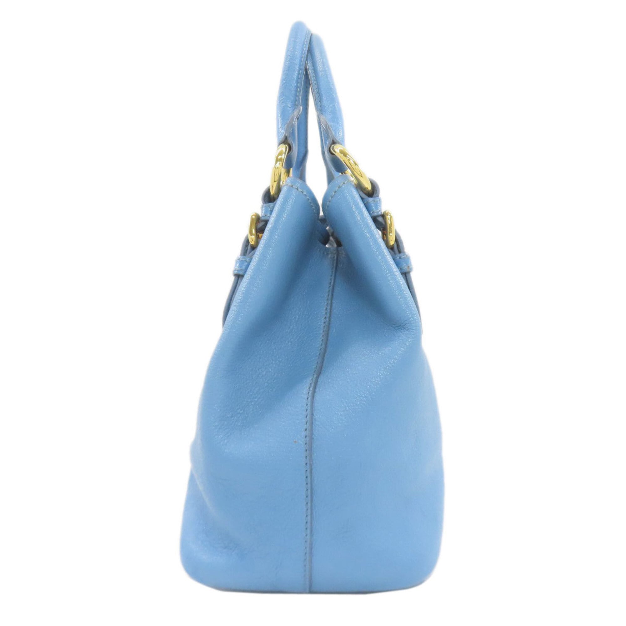 Miu Miu Light Blue Leather Handbag (Pre-Owned)