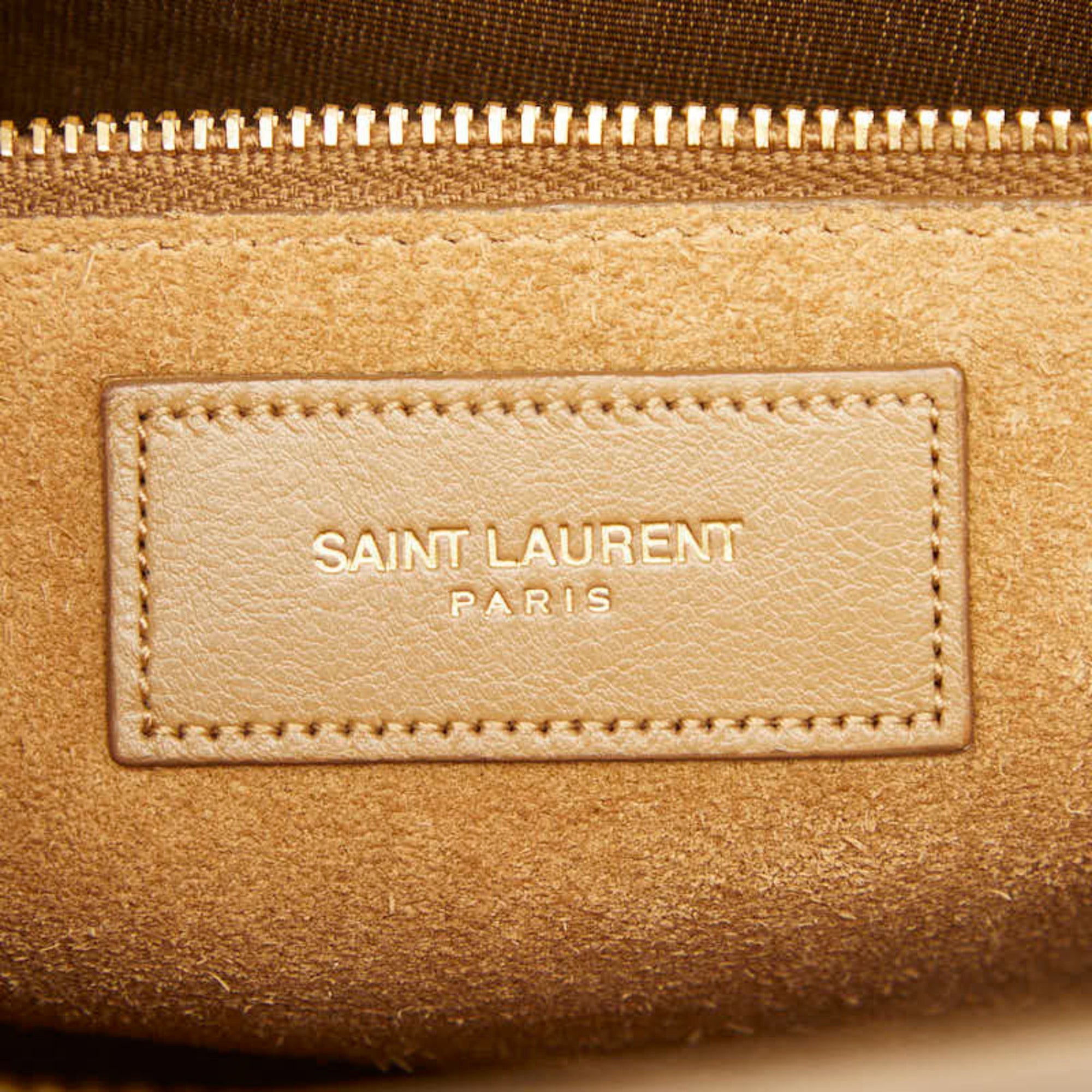 Saint Laurent Brown Leather Handbag Shoulder Bag (Pre-Owned)