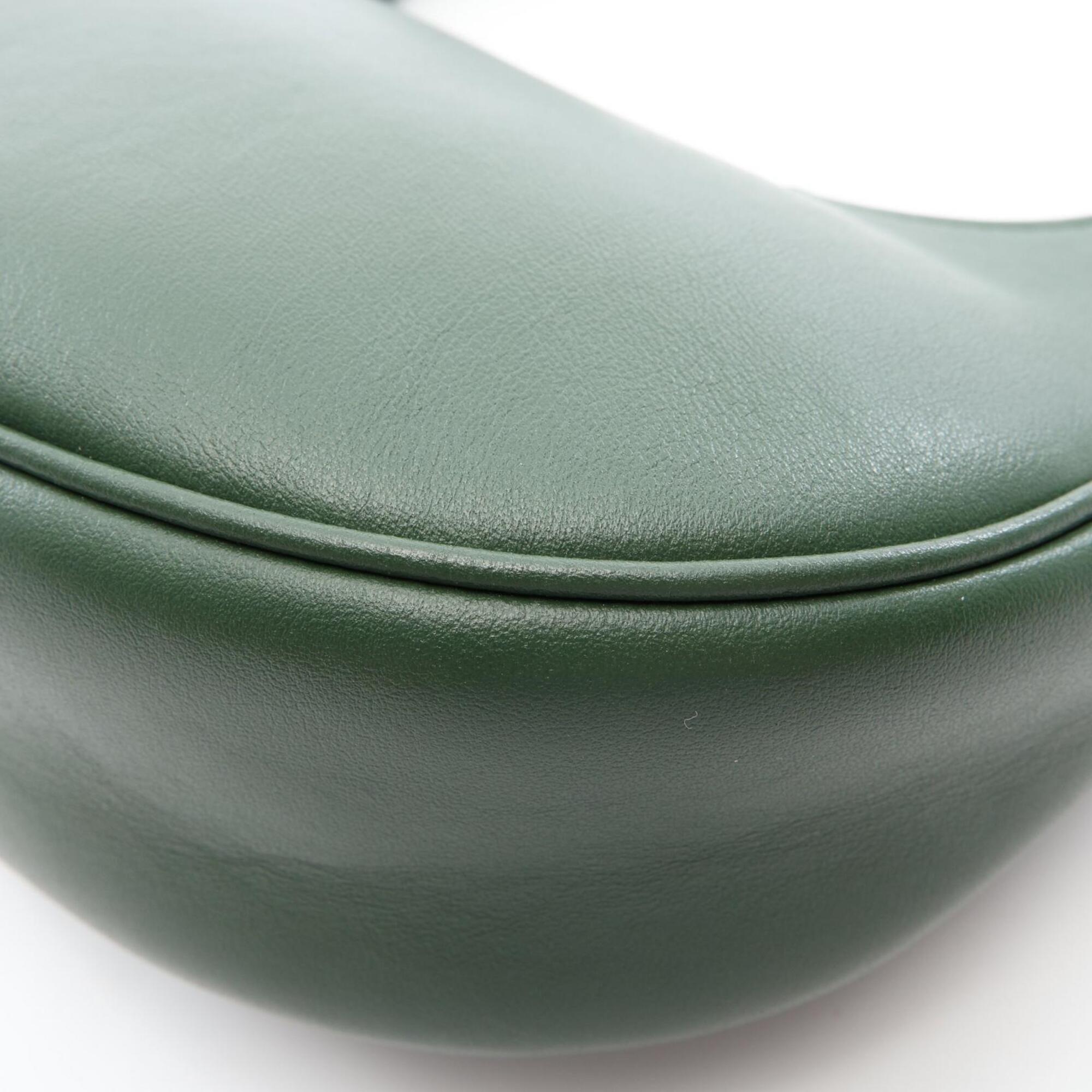 Celine Green Leather Handbag Shoulder Bag (Pre-Owned)