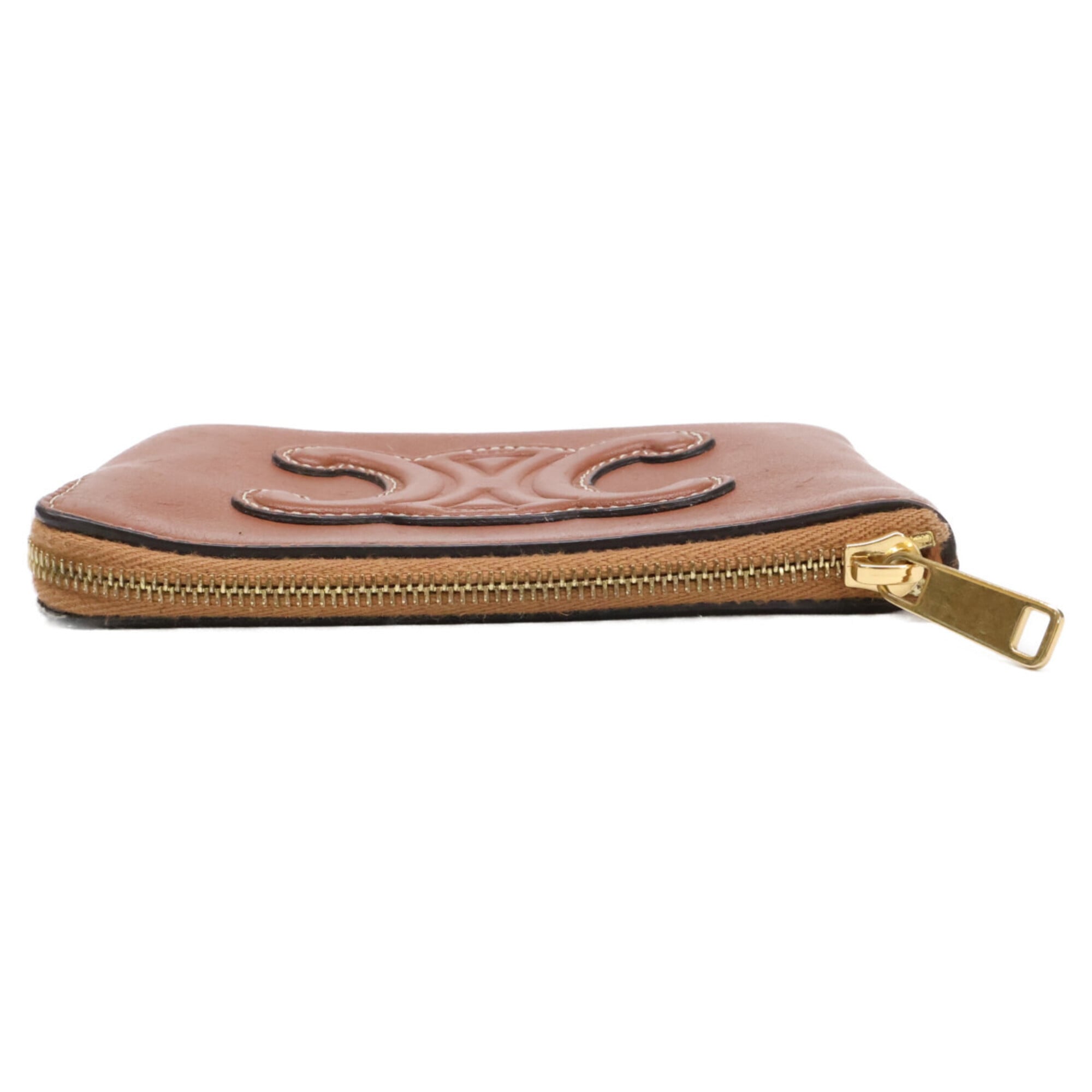Celine Brown Leather Coin Purse/Coin Case (Pre-Owned)