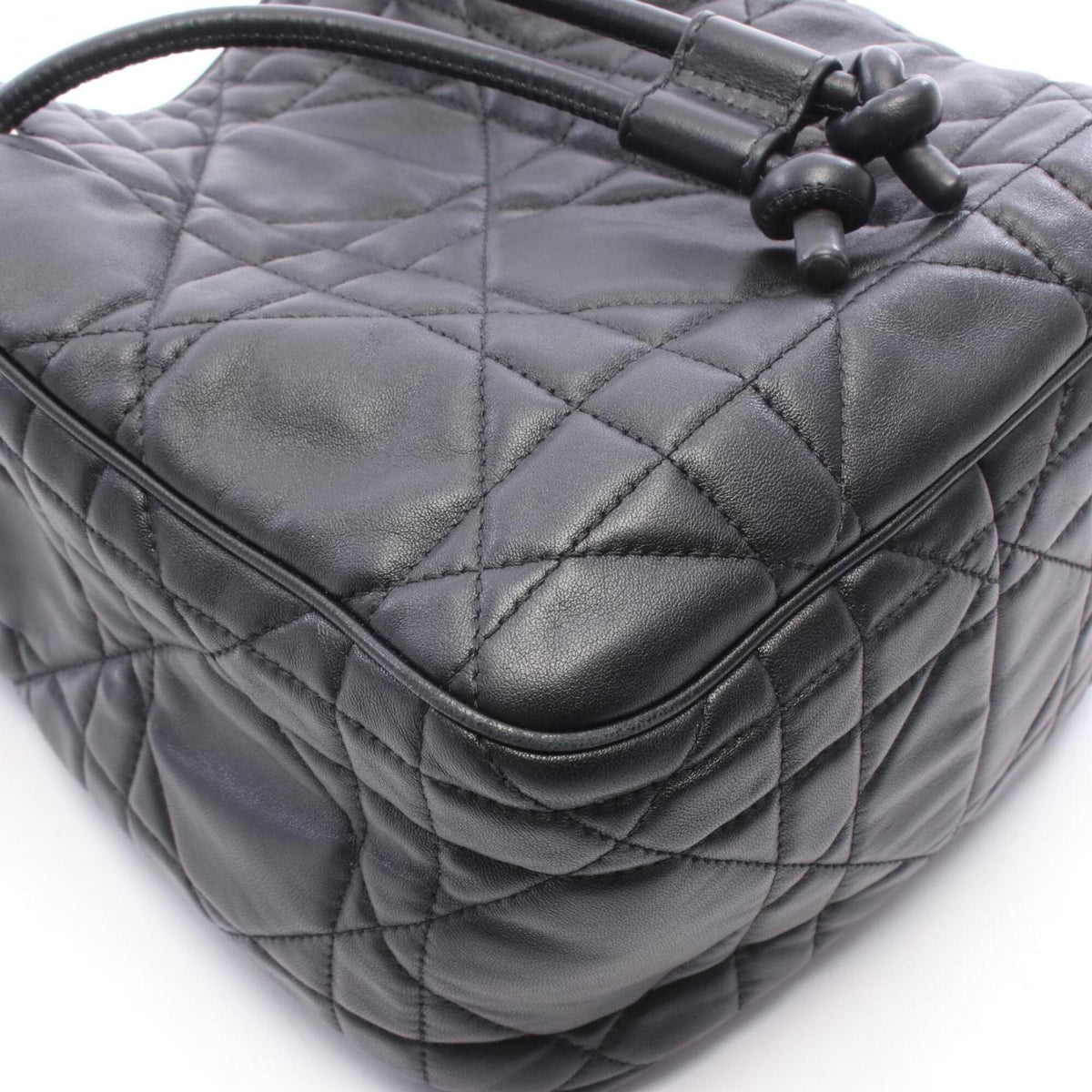 Christian Dior Black Leather Handbag Shoulder Bag (Pre-Owned)