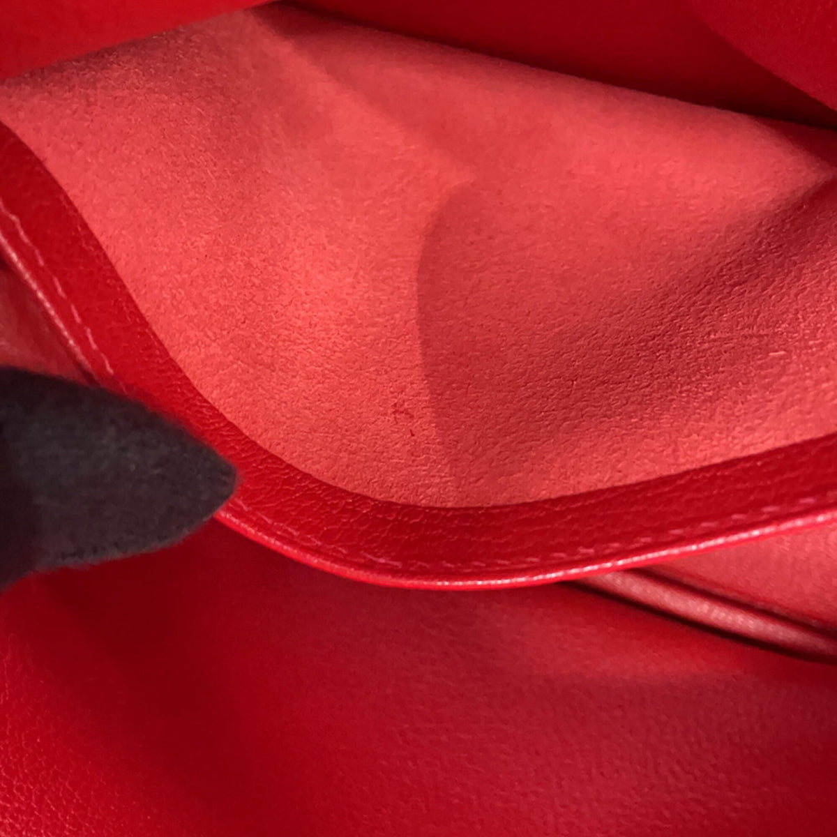 Hermes Vermilion Taurillon Clemence Leather Handbag (Pre-Owned)