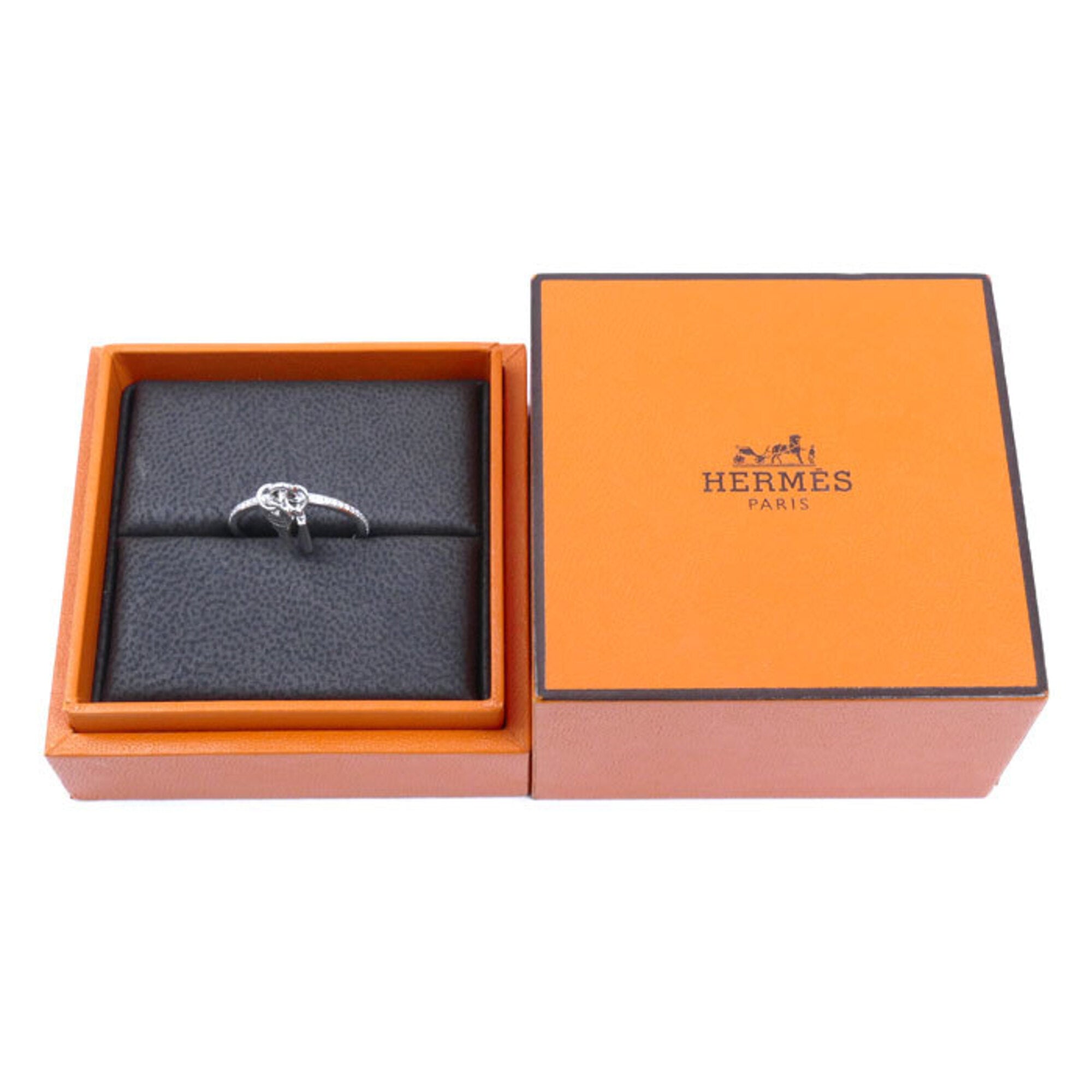 Hermes White Gold (18K) Band Ring (Pre-Owned)
