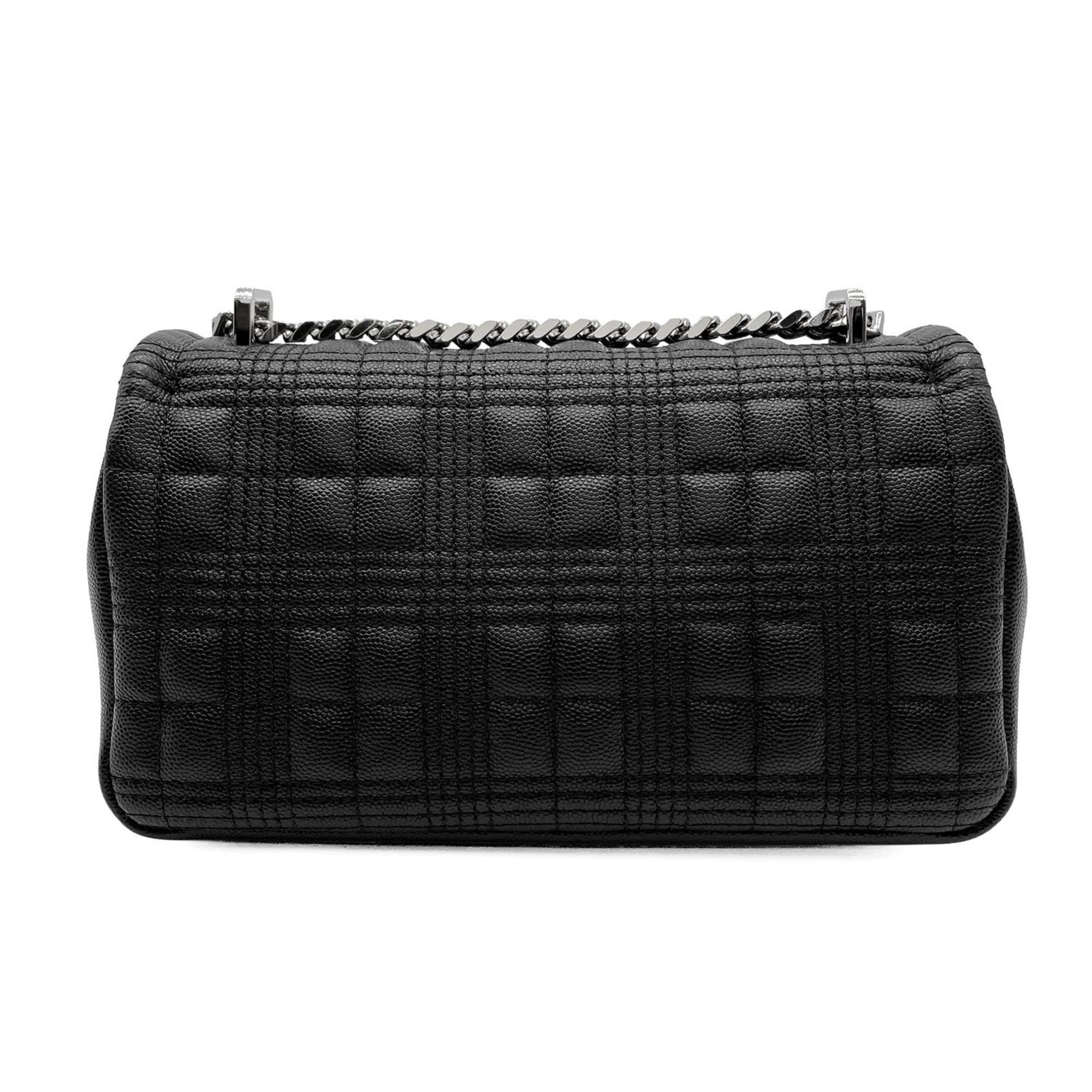 Burberry Black Silver Leather Shoulder Bag (Pre-Owned)