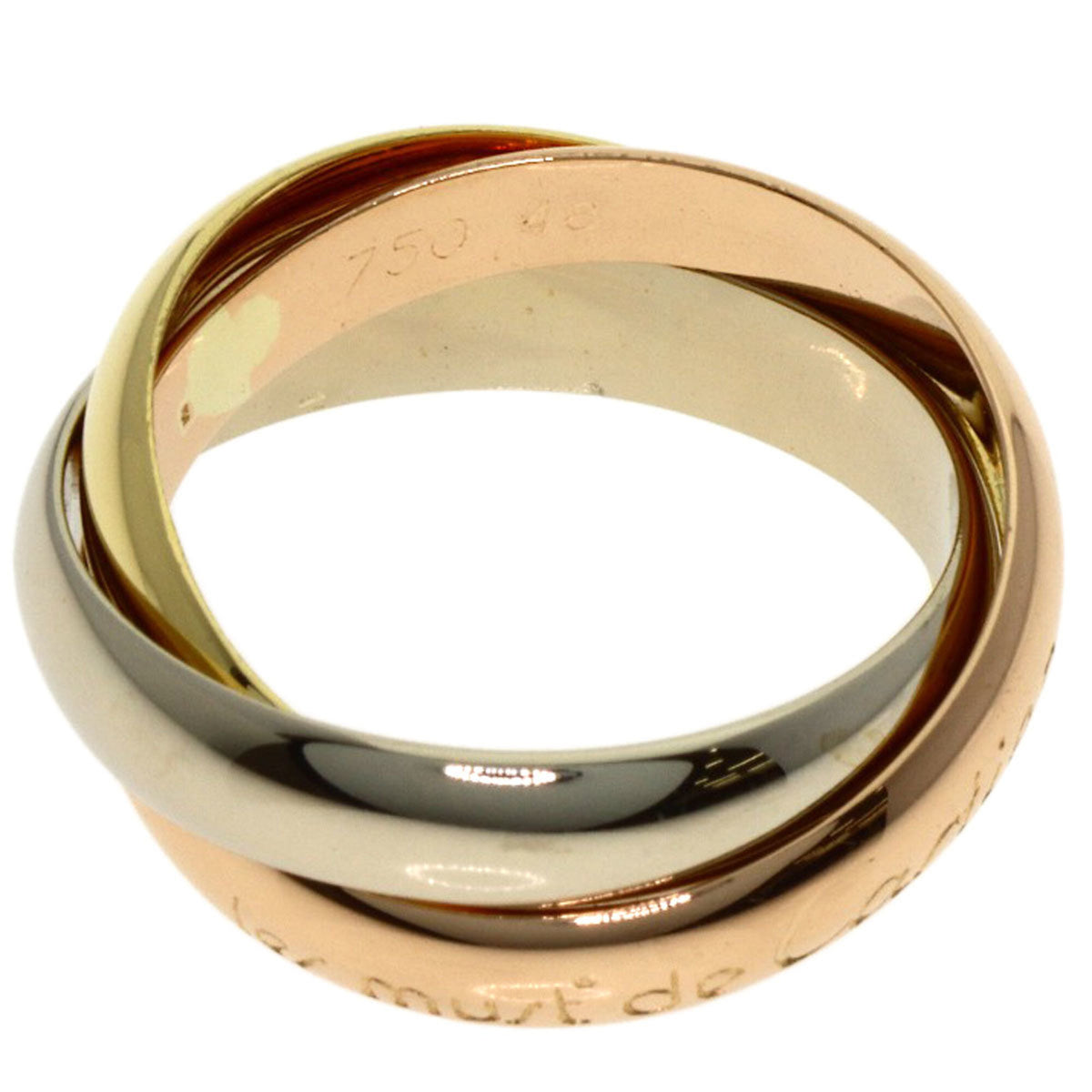 Cartier Trinity Pink White Yellow Band Ring (Pre-Owned)