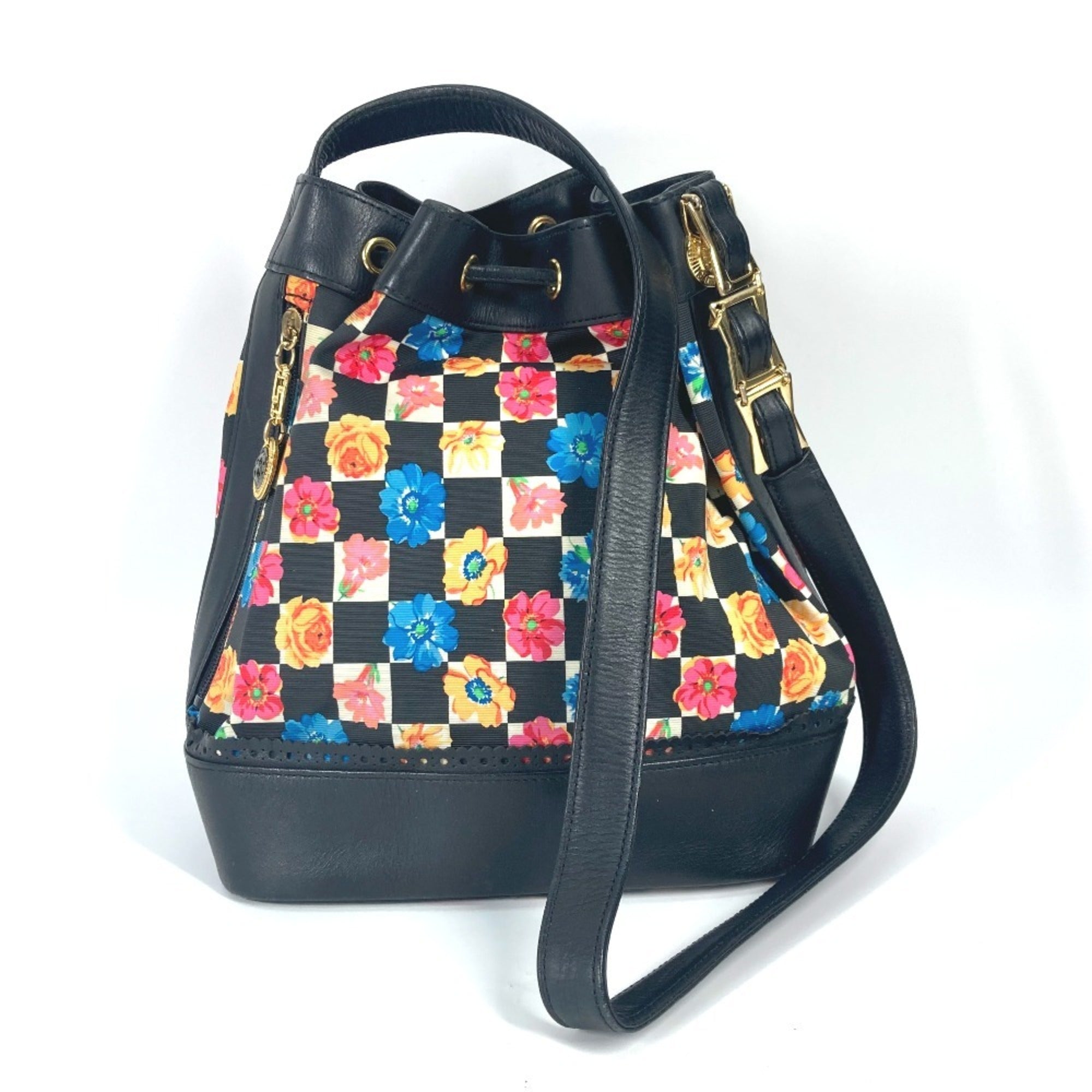 Versace Black Multi-Color Pvc Shoulder Bag (Pre-Owned)