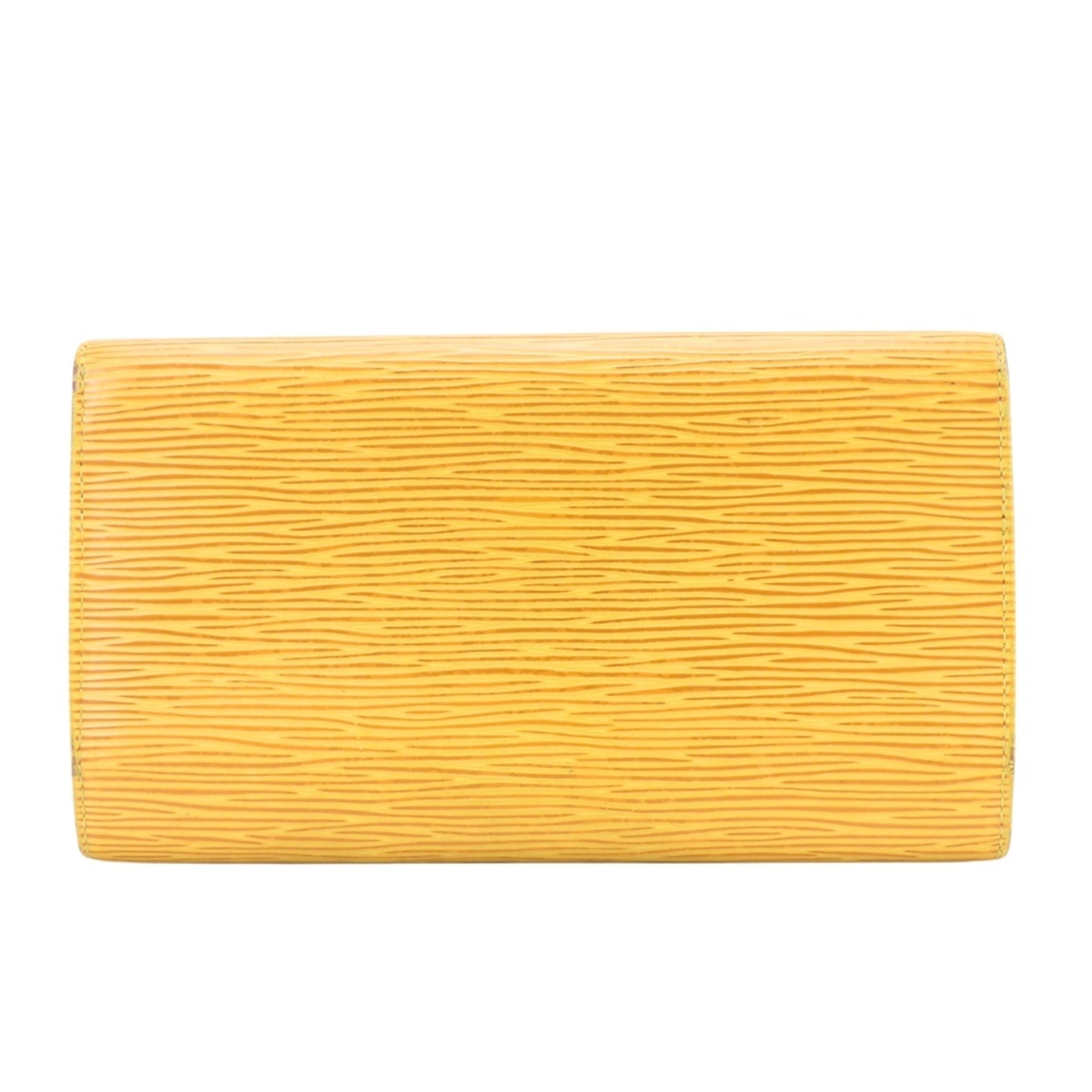 Louis Vuitton Purple Yellow Epi Leather Wallet (Tri-Fold) (Pre-Owned)