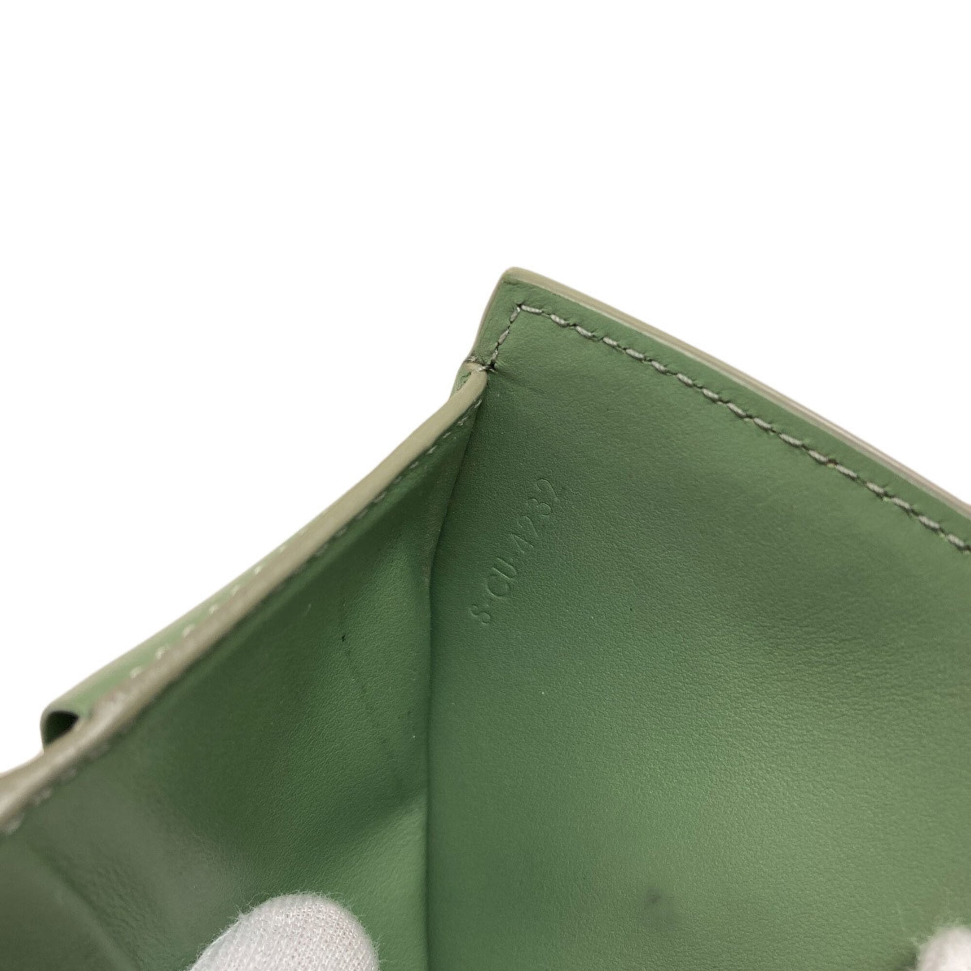 Celine Green Leather Wallet (Bi-Fold) (Pre-Owned)