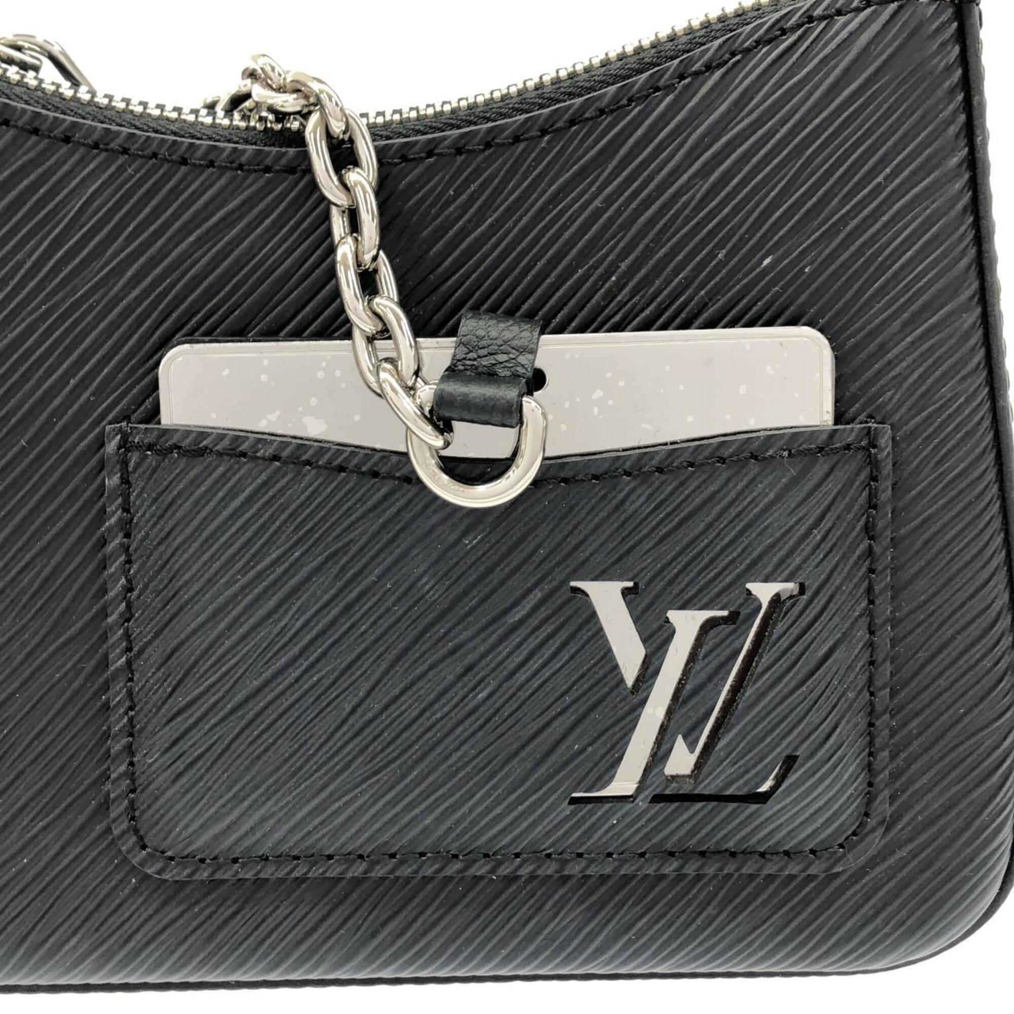Louis Vuitton Black Leather Shoulder Bag (Pre-Owned)