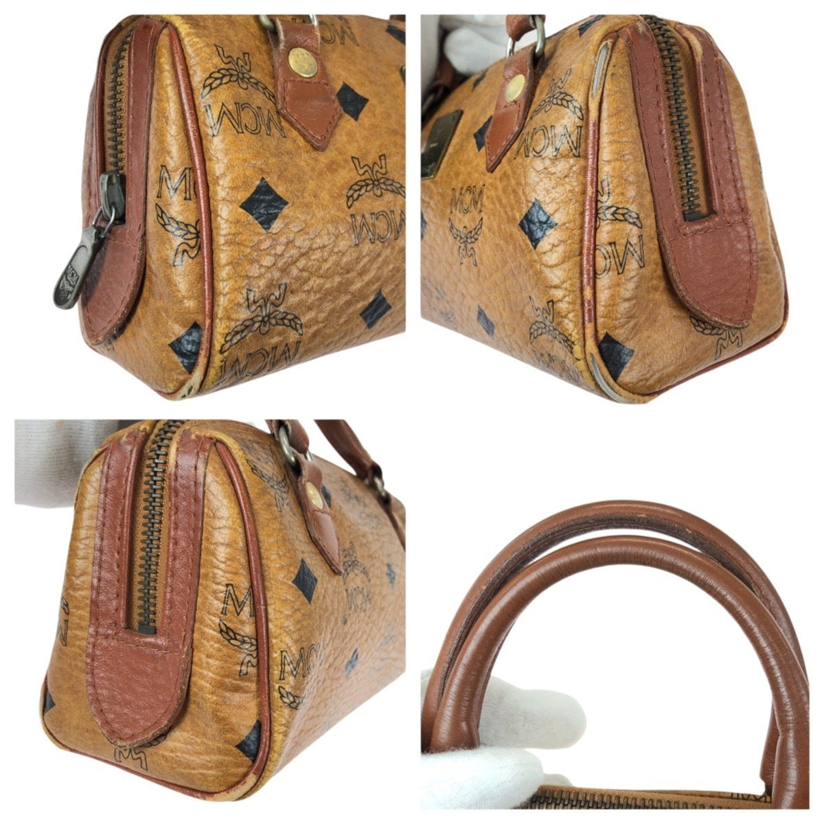 Mcm Brown Camel Pvc Handbag Shoulder Bag (Pre-Owned)